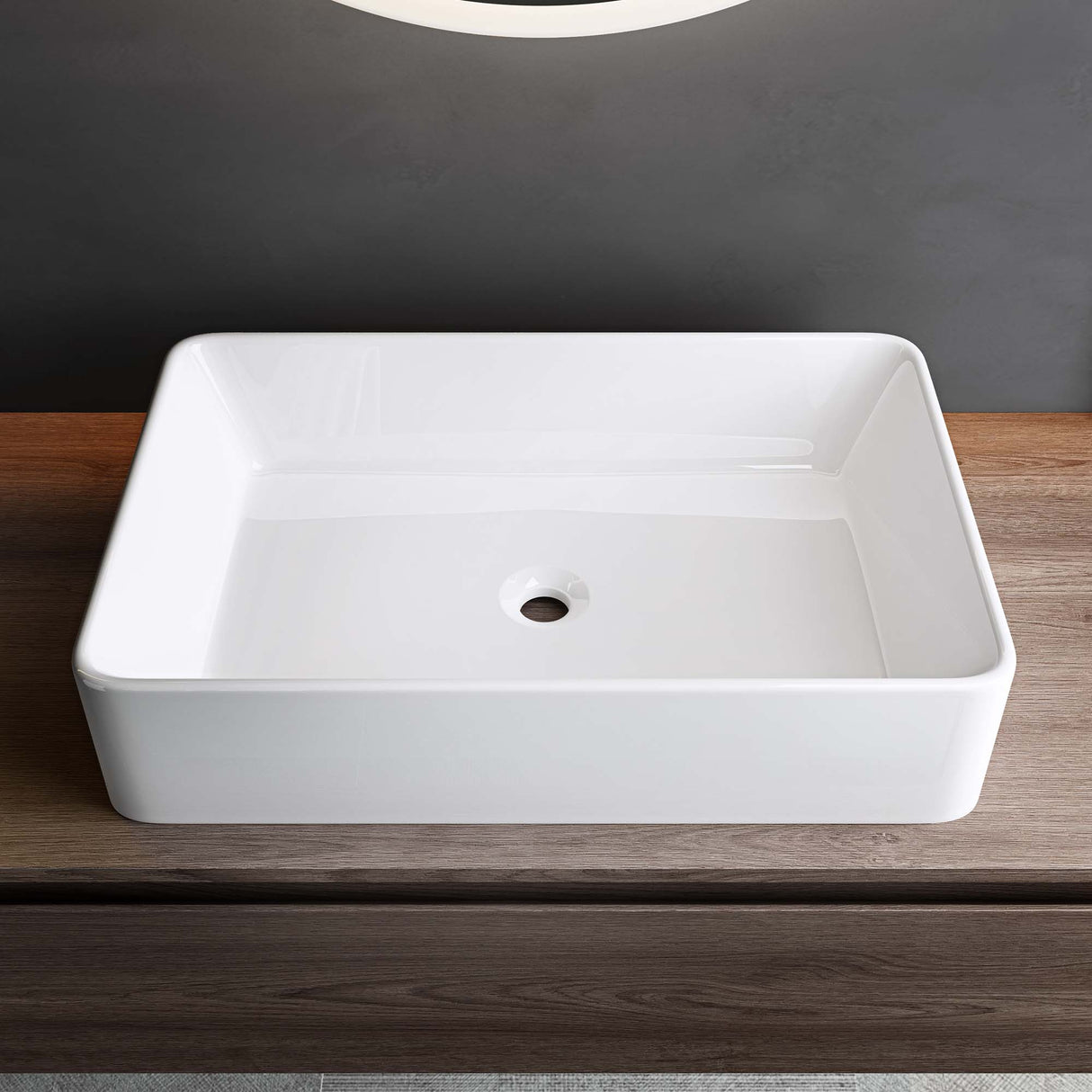 glasvilla Lavabo Lavabo de Encimera BTH: 59x38x13,5cm Cuenco de Cerámica Bruselas105D