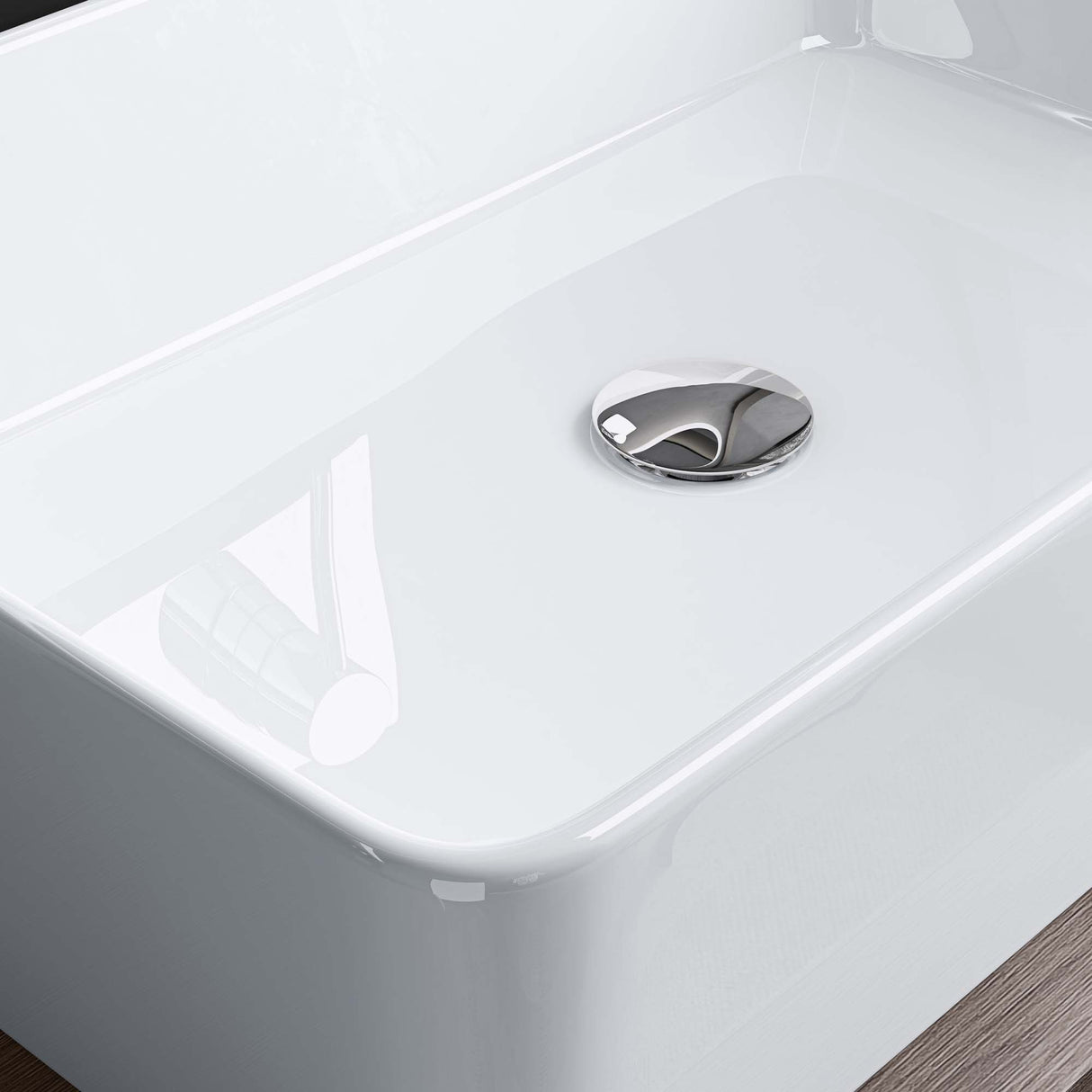 glasvilla Lavabo Lavabo de Encimera BTH: 59x38x13,5cm Cuenco de Cerámica Bruselas105D