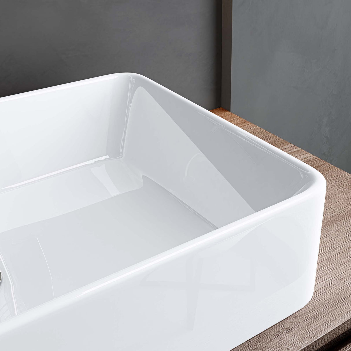 glasvilla Lavabo Lavabo de Encimera BTH: 59x38x13,5cm Cuenco de Cerámica Bruselas105D