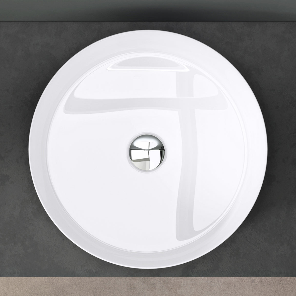 Lavabo Glasvilla, lavabo à poser, lavabo rond en céramique avec nano-revêtement, Bruxelles 203