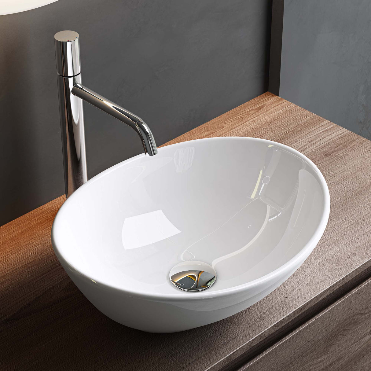 glasvilla Lavabo da Appoggio in Ceramica Lavandino Bagno da Appoggio Nano Rivestimenti Inclusi Brüssel205
