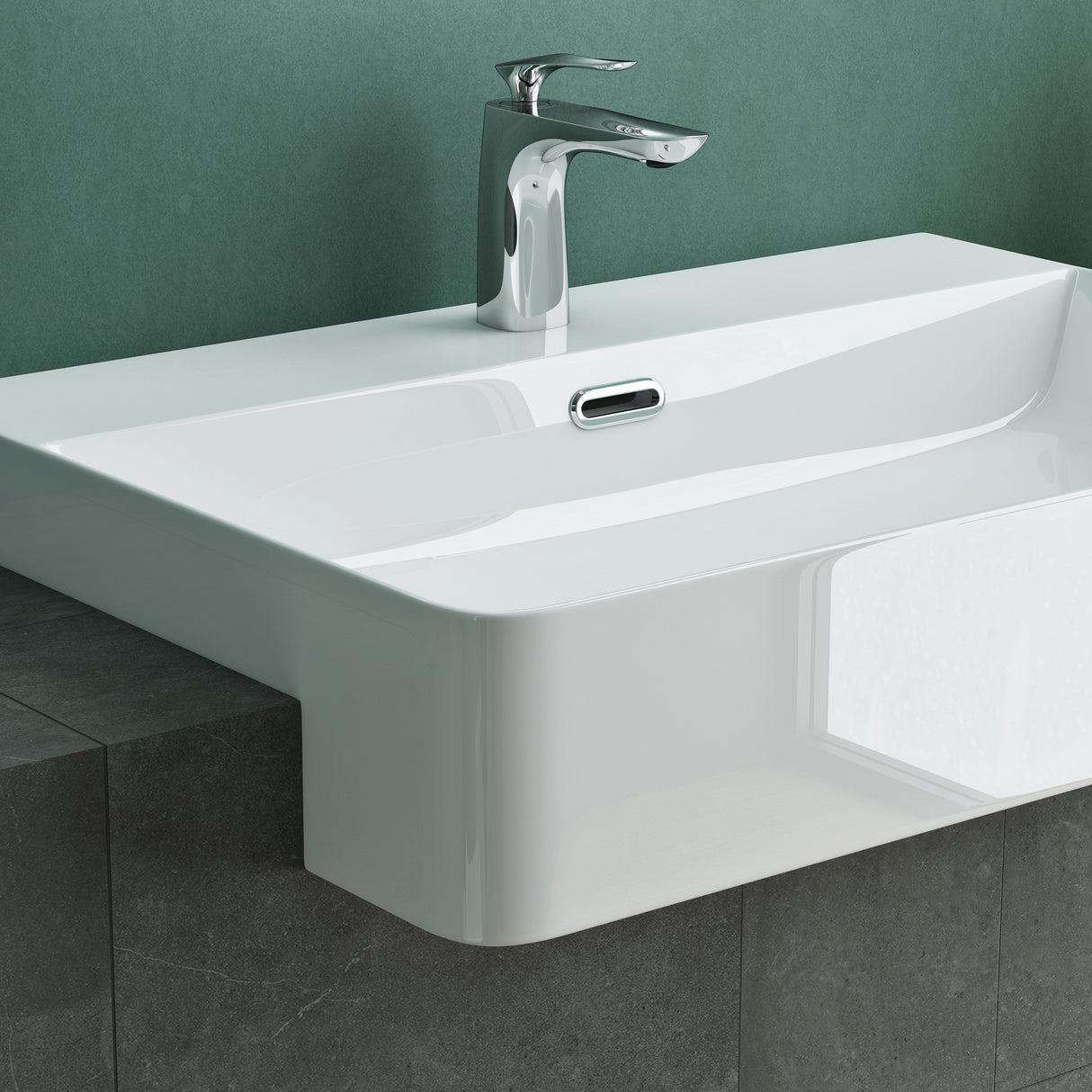 glasvilla Lavabo da Appoggio in Ceramica Lavabo Incasso Lavandino Bagno Rettangolare con Nano Rivestimenti Brüssel702