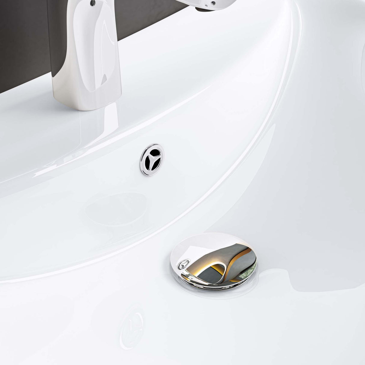 glasvilla lavabo de encimera lavabo colgante BTH: 60x44x18cm blanco de cerámica con recubrimiento nano Bruselas709