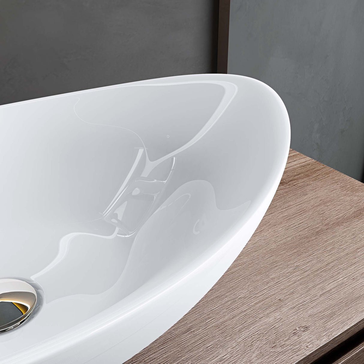 glasvilla Lavabo da Appoggio 59x38cm in Ceramica Lavandino Bagno Ovale Nano Rivestimenti Inclusi Brüssel818