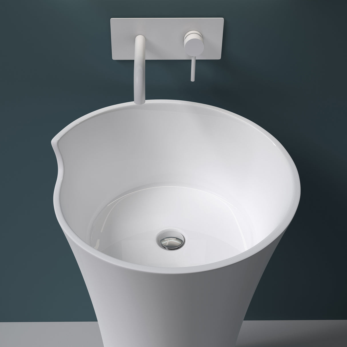 Lavabo da appoggio a colonna Glasvilla Design Col30 in ghisa minerale