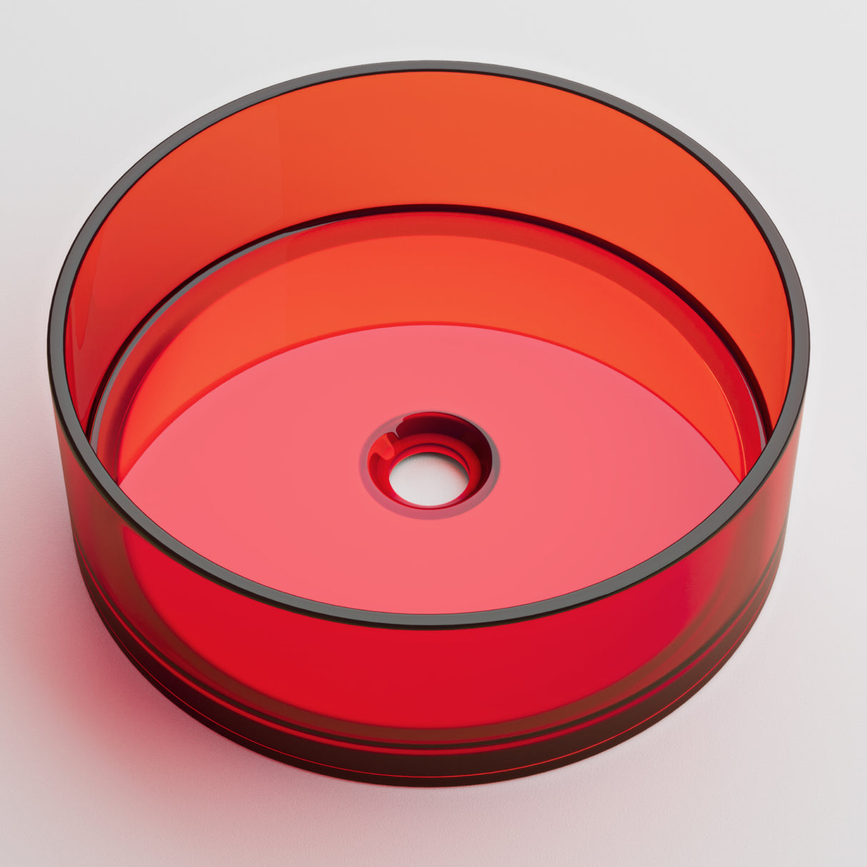 Lavabo Sobre Encimera Glasvilla Coloria01 Resina Translúcida Redonda (40 cm)