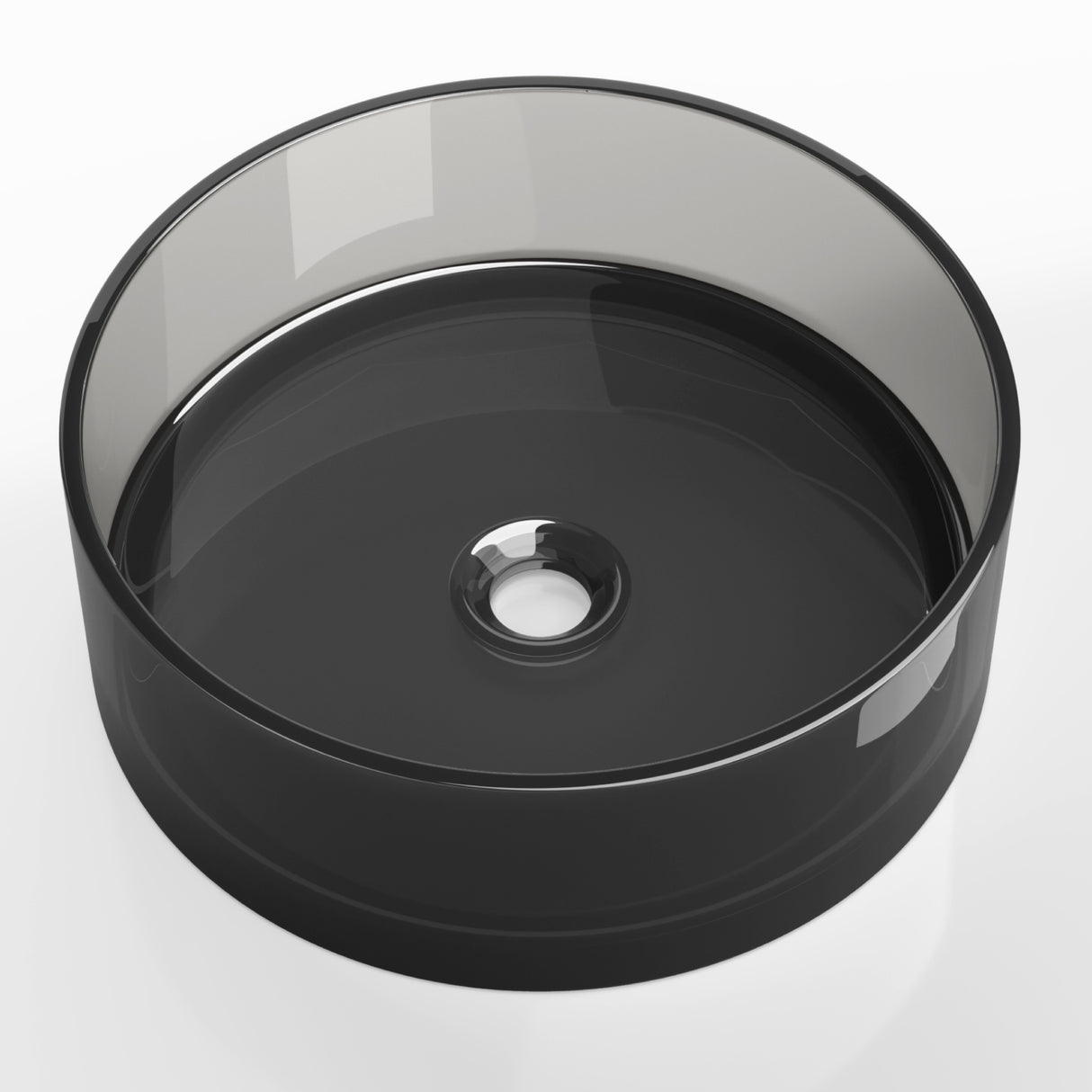 glasvilla Lavabo da Appoggio in Resina, Lavabo da Bagno senza Foro Rubinetto e Troppopieno, Coloria01