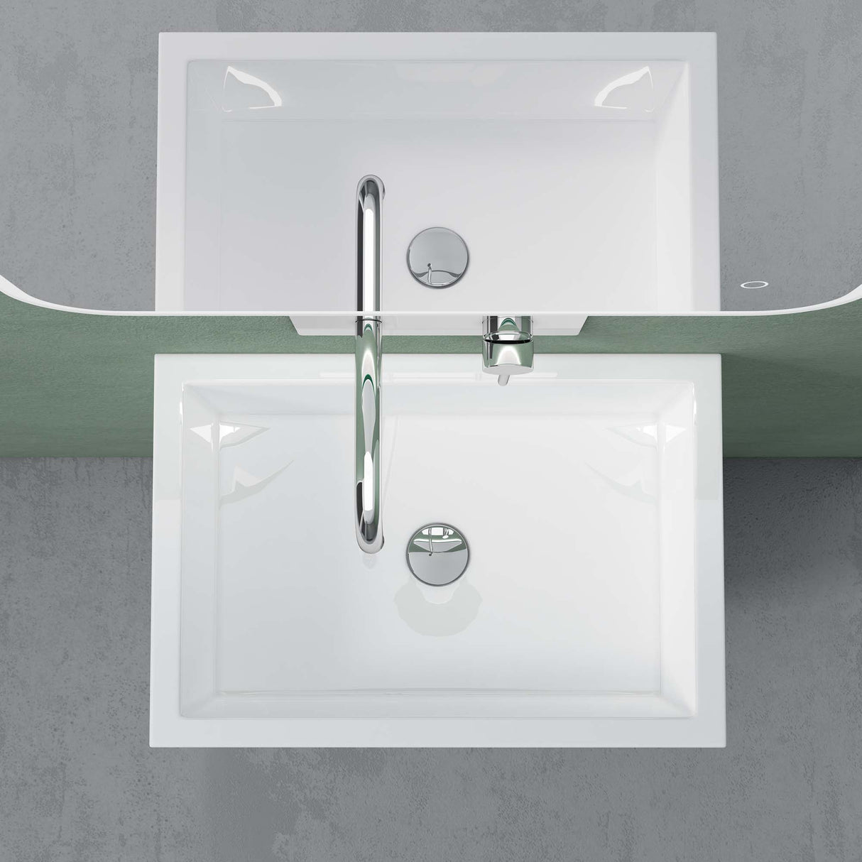 lavabo de diseño glasvilla freestanding Col38 blanco, de mineral, lavabo, BTH: 60x42x90cm