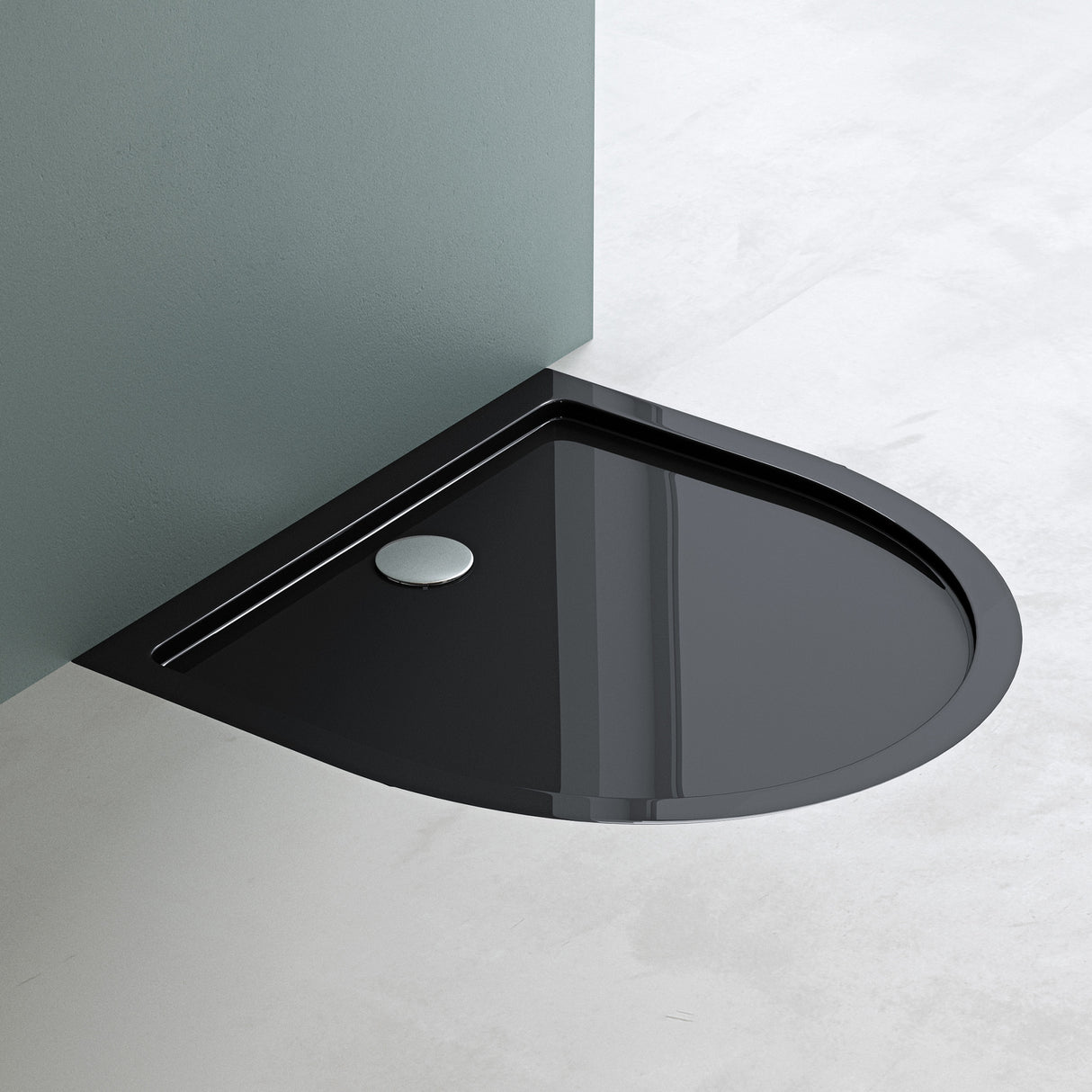 Receveur de douche Glasvilla en acrylique, forme : demi-cercle, Faro4