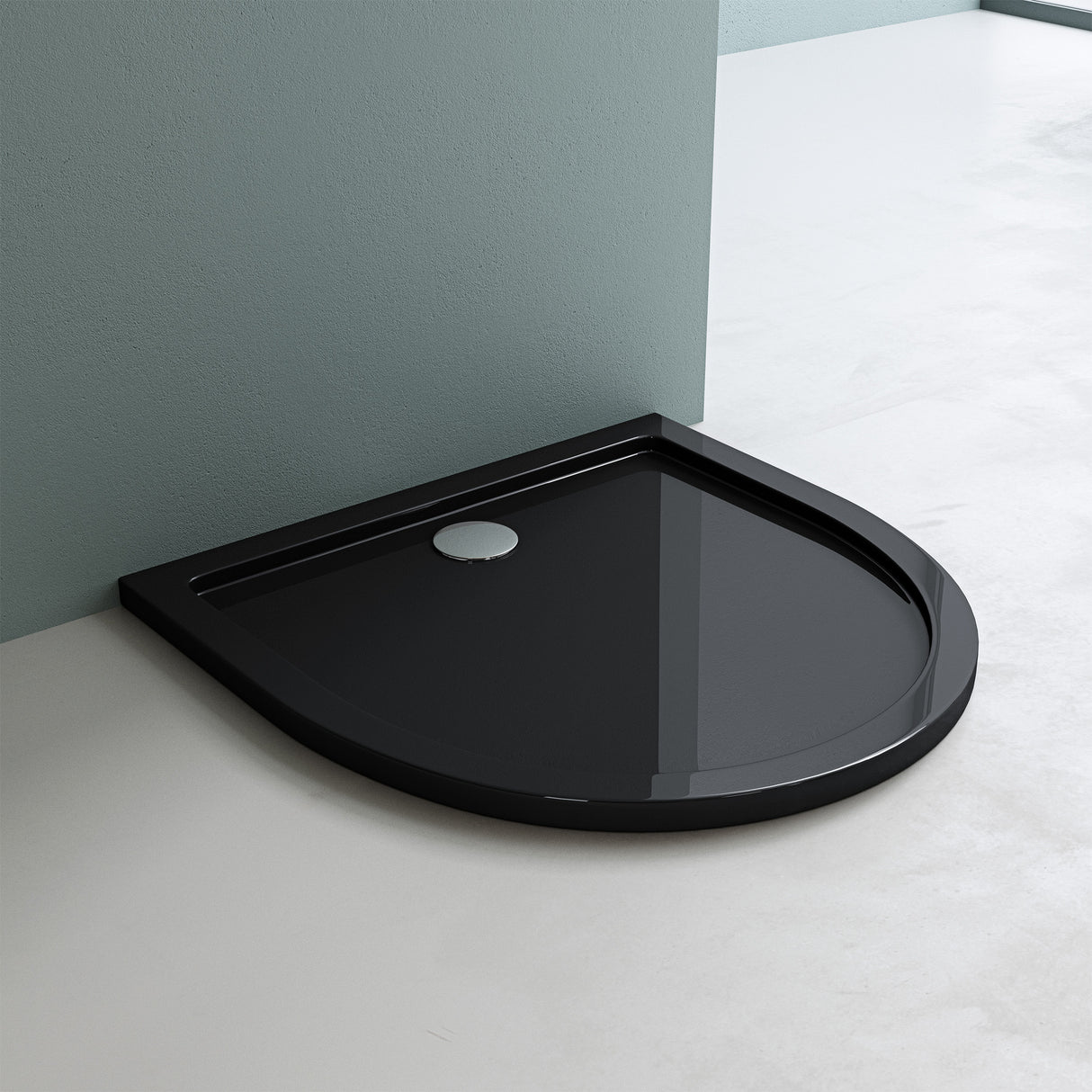 Receveur de douche Glasvilla en acrylique, forme : demi-cercle, Faro4