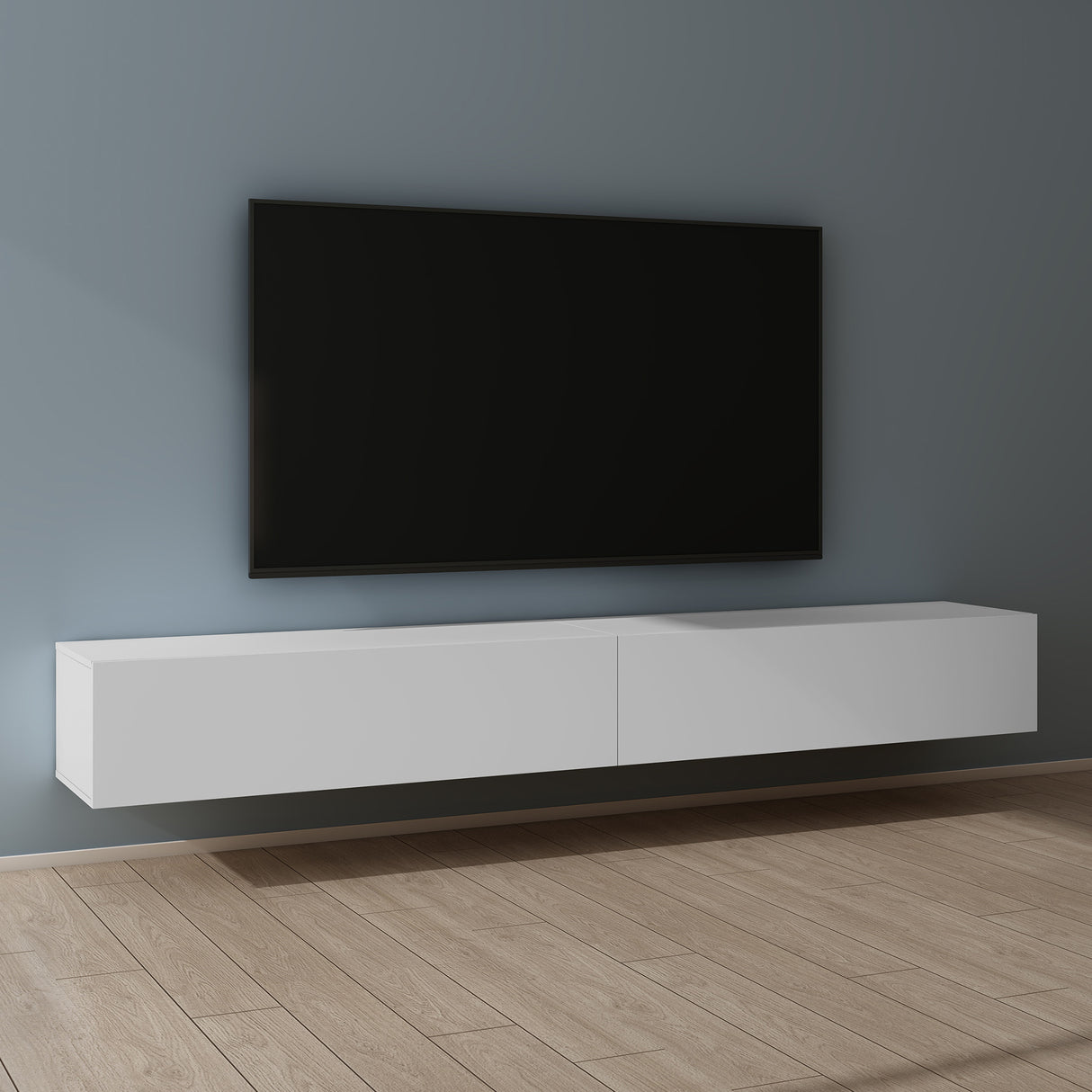 glasvilla mesa de televisión mueble de televisión armario con asa oculta y cierre suave mueble bajo armario colgante para sala de estar mueble de televisión02