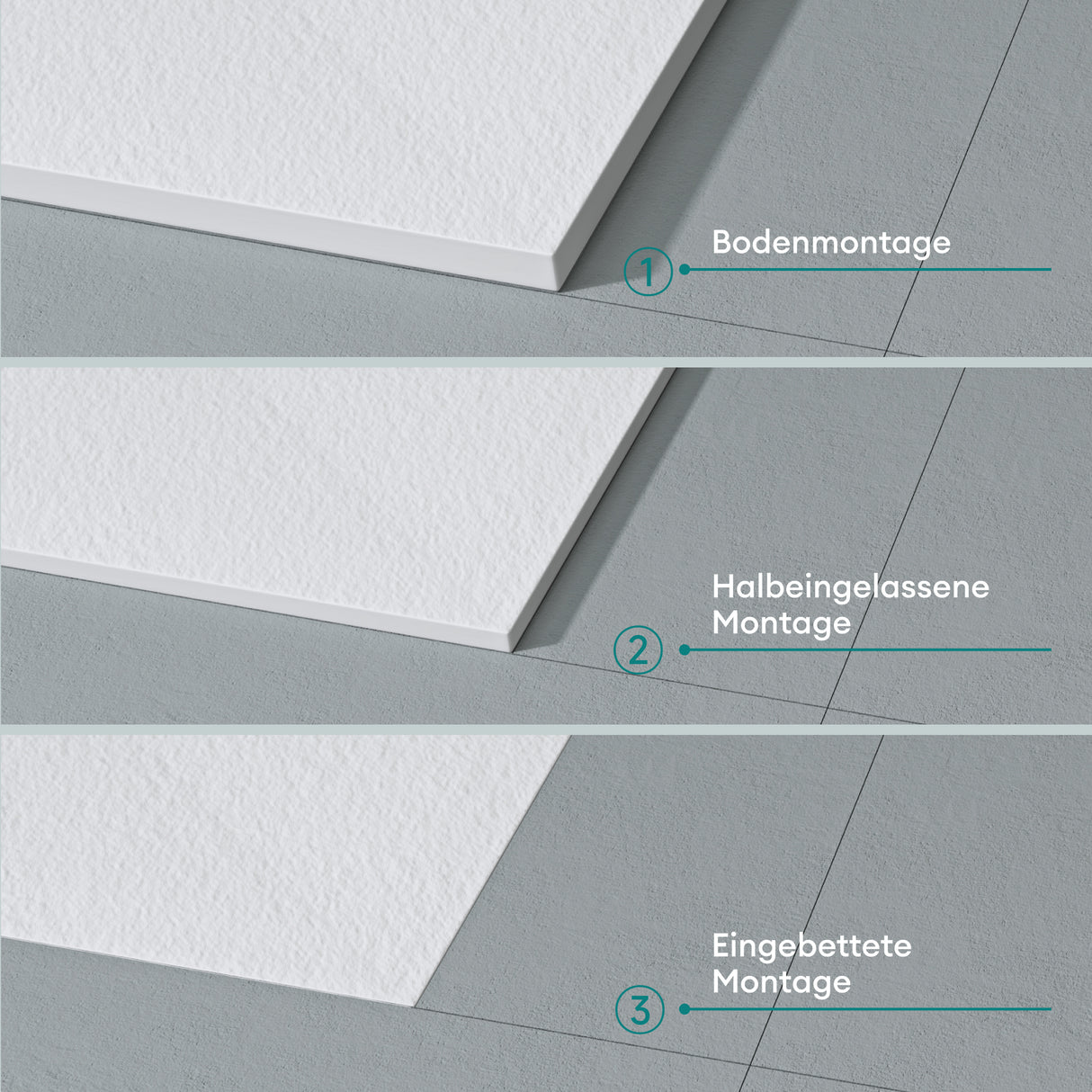 glasvilla Duschwanne Duschtasse de Mineralguss Mineralgusswan DIN-Anschlüsse Geoma09