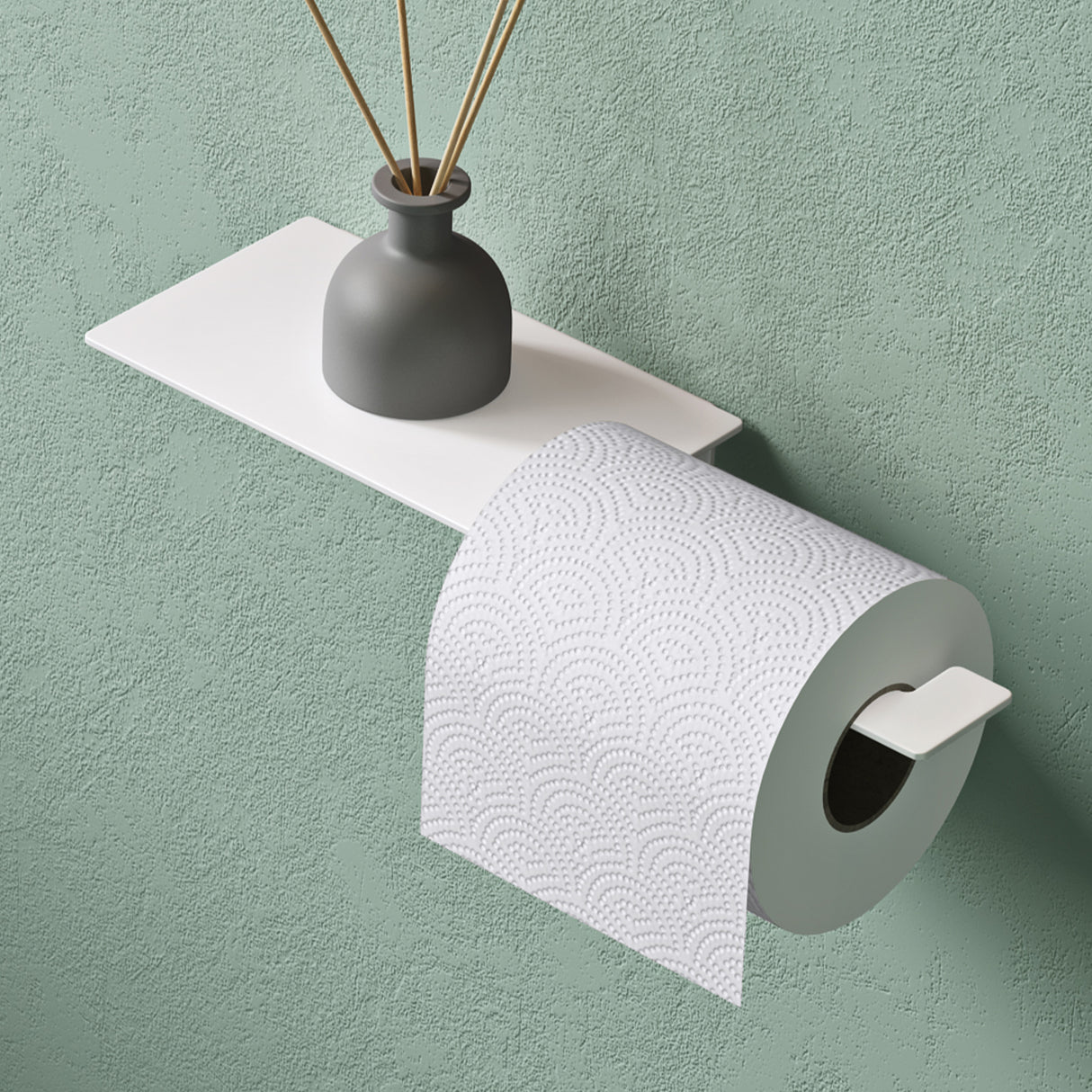 Glasvilla Design Portarrollos de Acero Inoxidable Lino-01 – Minimalismo Elegante para Baños Modernos