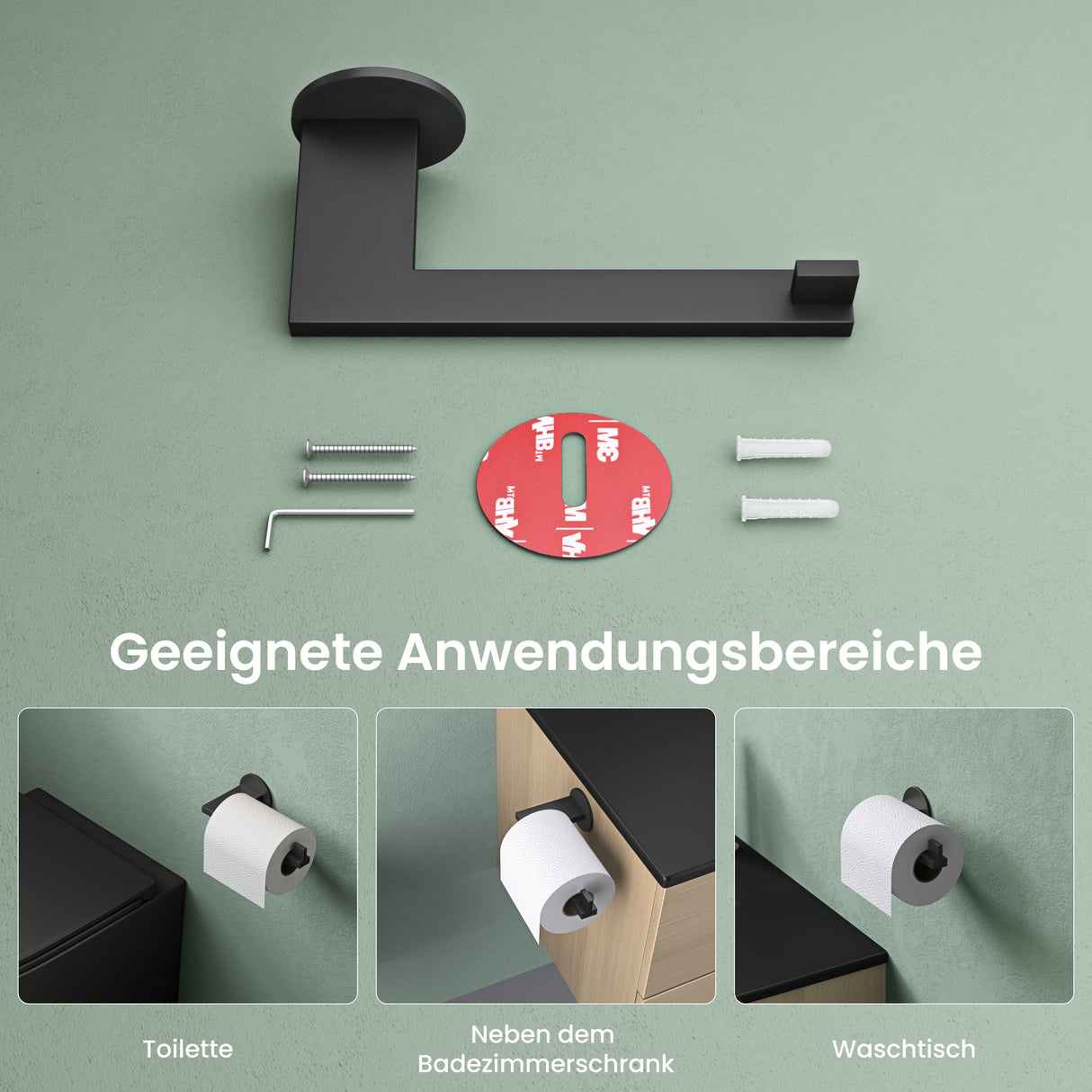 Glasvilla Design Portarrollos de Acero Inoxidable Lino-02/03/04 – Instalación Horizontal o Vertical