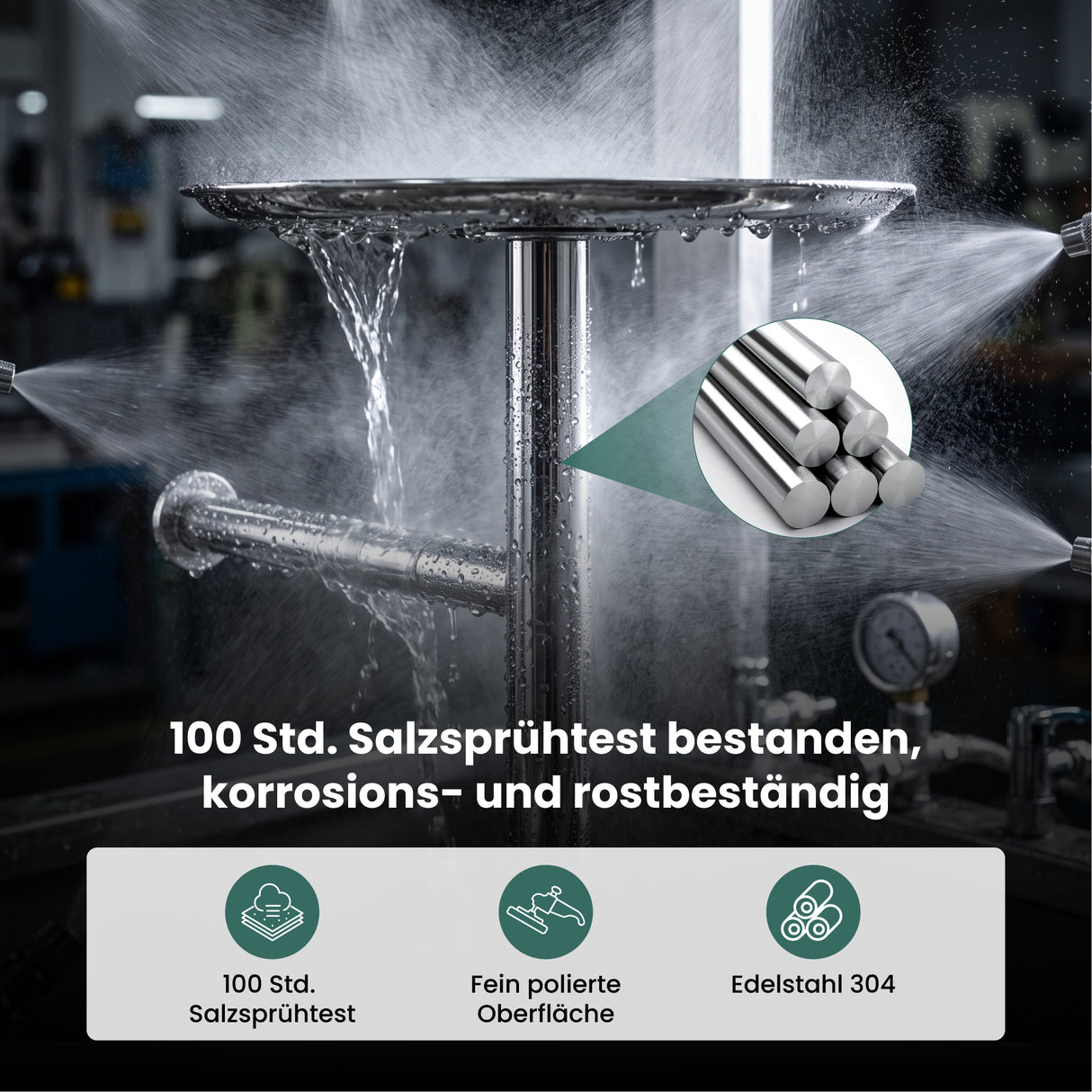 glasvilla Klopapierhalter Stehend, Toilettenpapierhalter | Edelstahl, Klorollenhalter freistehend, Toilettenpapier Aufbewahrung für 4 Rollen, ohne Bohren, für Badezimmer & WC Lino-06