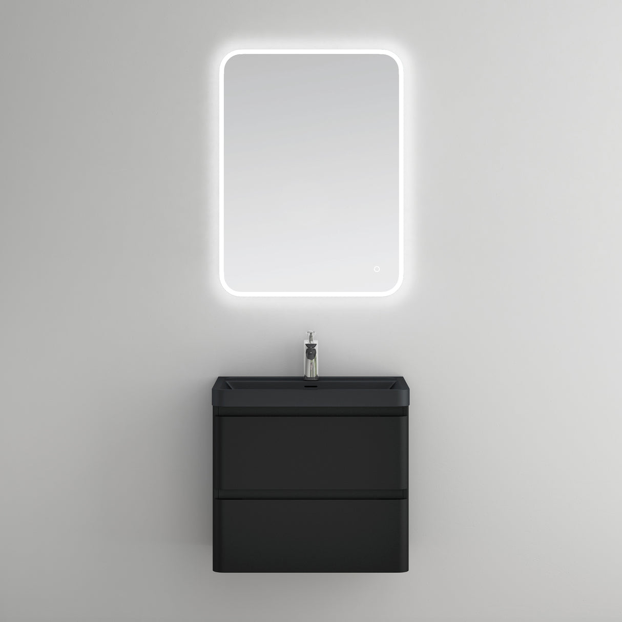 conjunto de muebles de baño glasvilla mueble de lavabo con cajones de cierre suave incluido lavabo de mineral Lucca