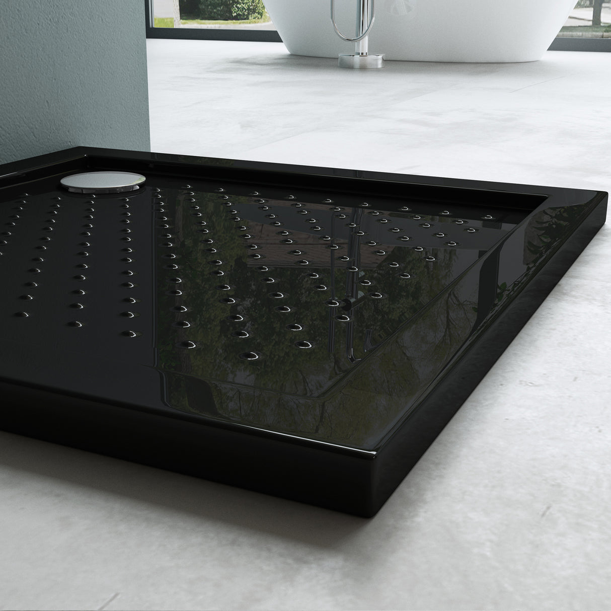 glasvilla Piatto Doccia in Acrilico Piatto Doccia Quadrato Antiscivolo Lucia