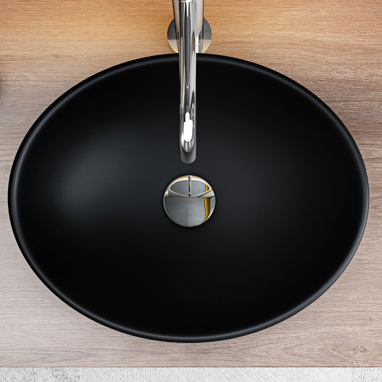 Lavabo de Encimera Glasvilla Brüssel205 Diseño Ovalado con Sellado Nano