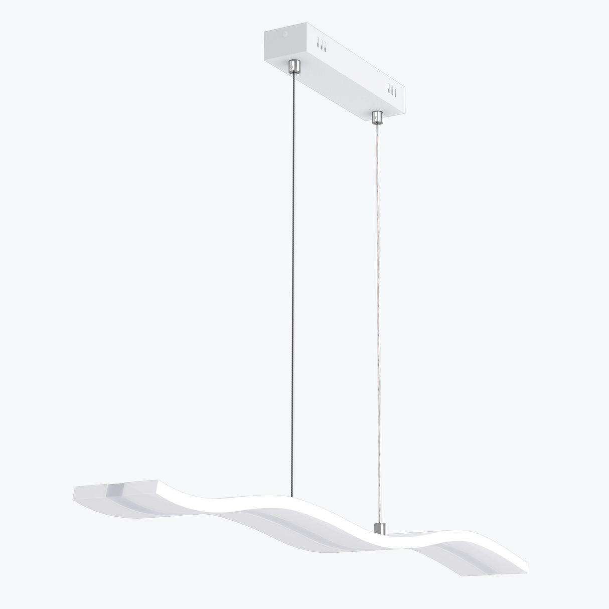 Suspension Glasvilla 97 cm, lampe LED dimmable avec télécommande, température de couleur 3000K/4000K/6000K, câble ajustable, 36 W, idéale pour salle à manger, salon ou chambre.