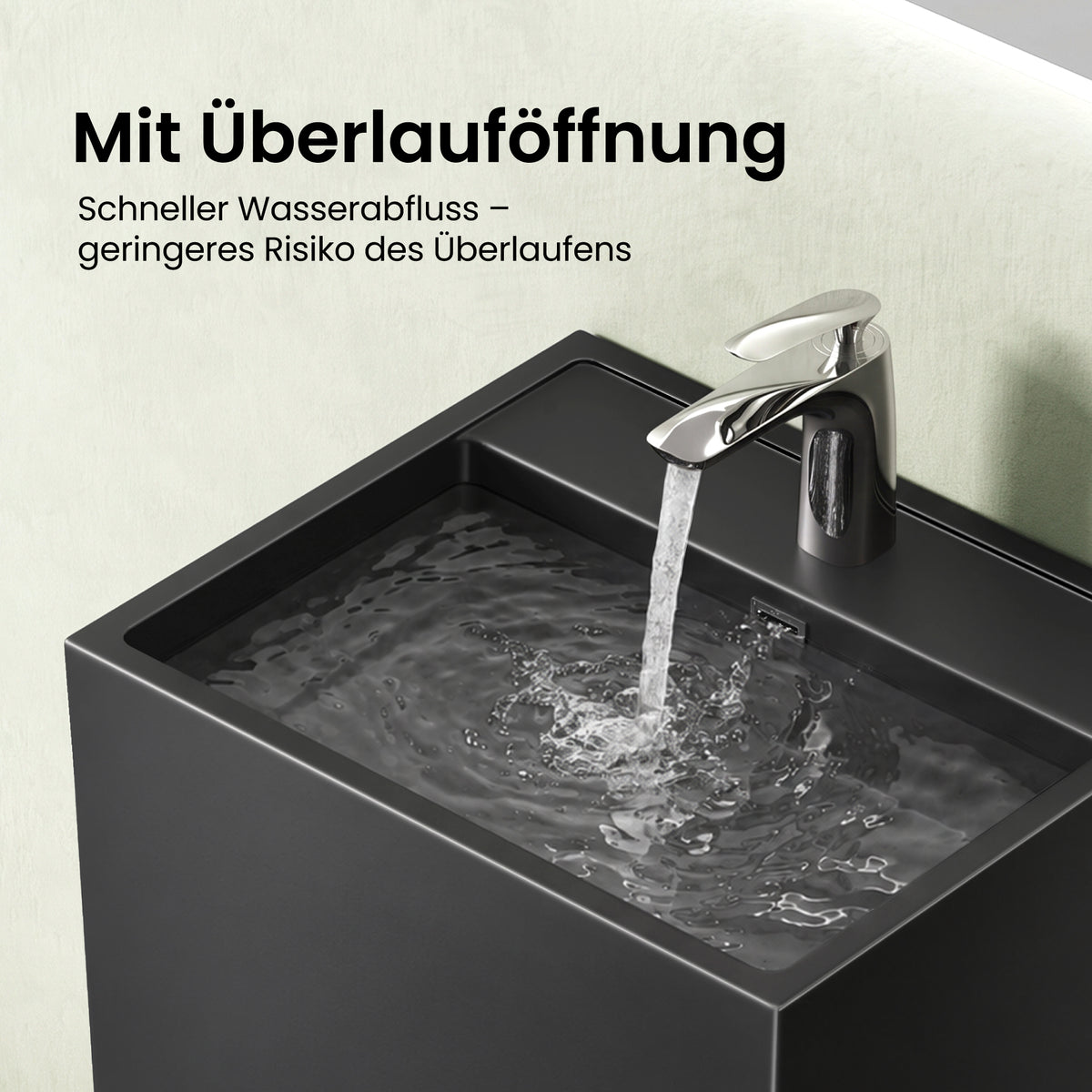 glasvilla Design Standwaschbecken freistehend aus Mineralguss Waschtisch Col34