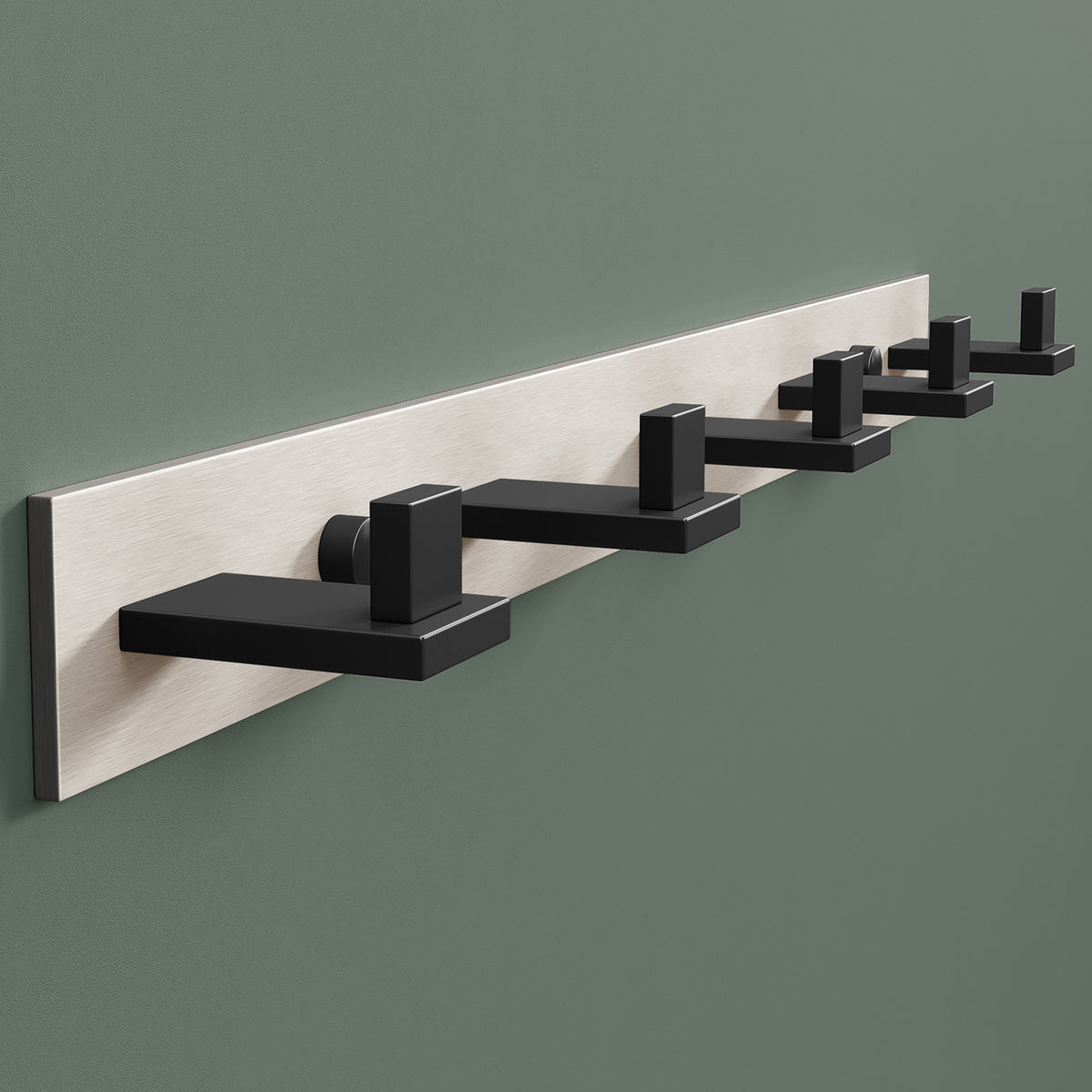 Glasvilla Design – Ganchos de pared de acero inoxidable Stalo-06 / Stalo-07 con montaje adhesivo o atornillado