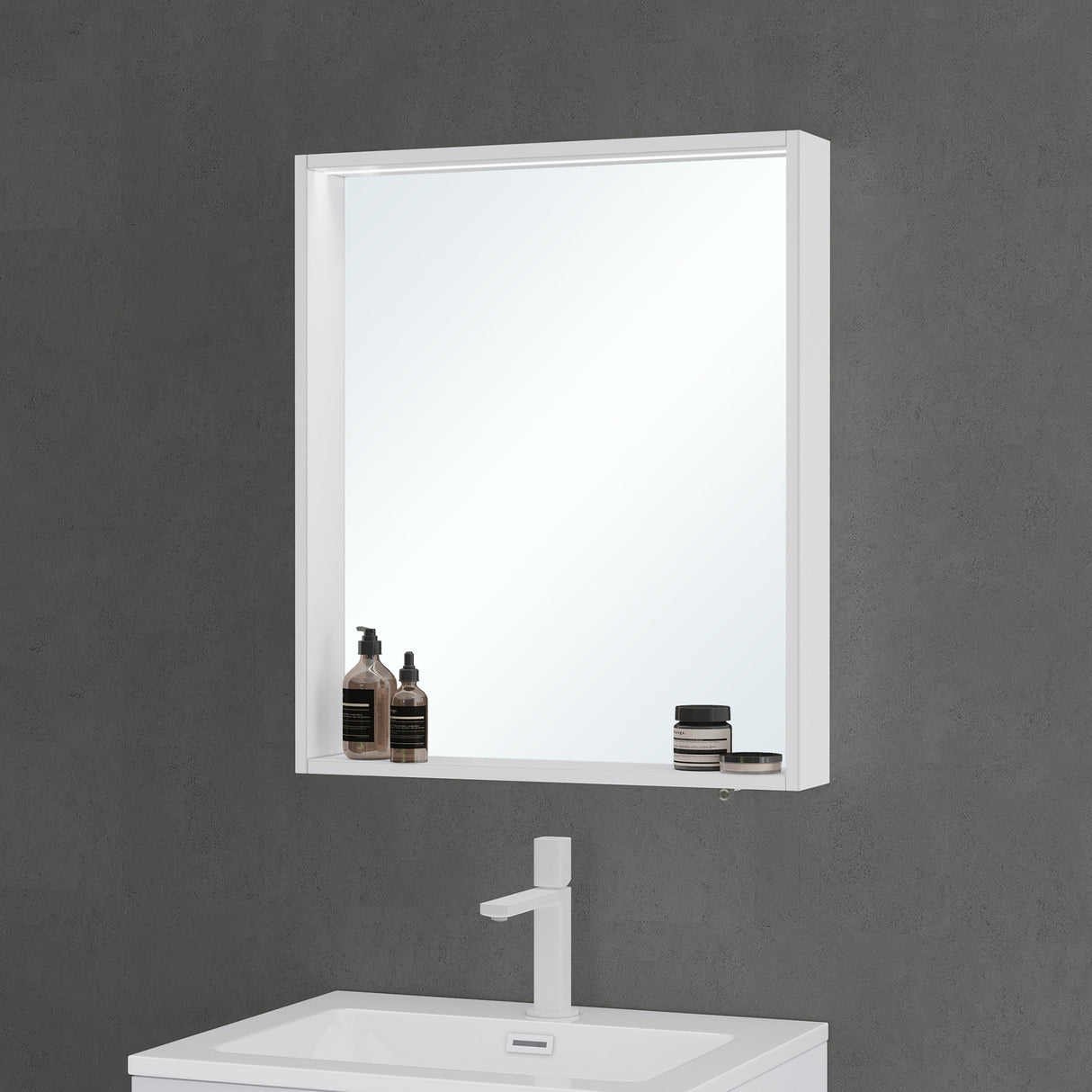 glasvilla Espejo armario de baño con iluminación armario de baño armario colgante espejo de baño Espejo armario-01