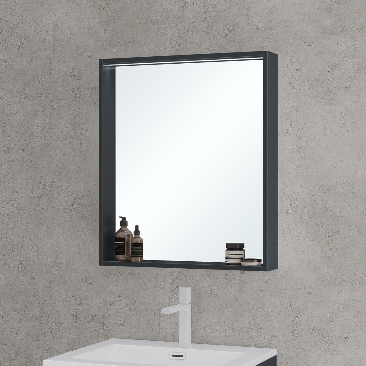 glasvilla Espejo armario de baño con iluminación armario de baño armario colgante espejo de baño Espejo armario-01