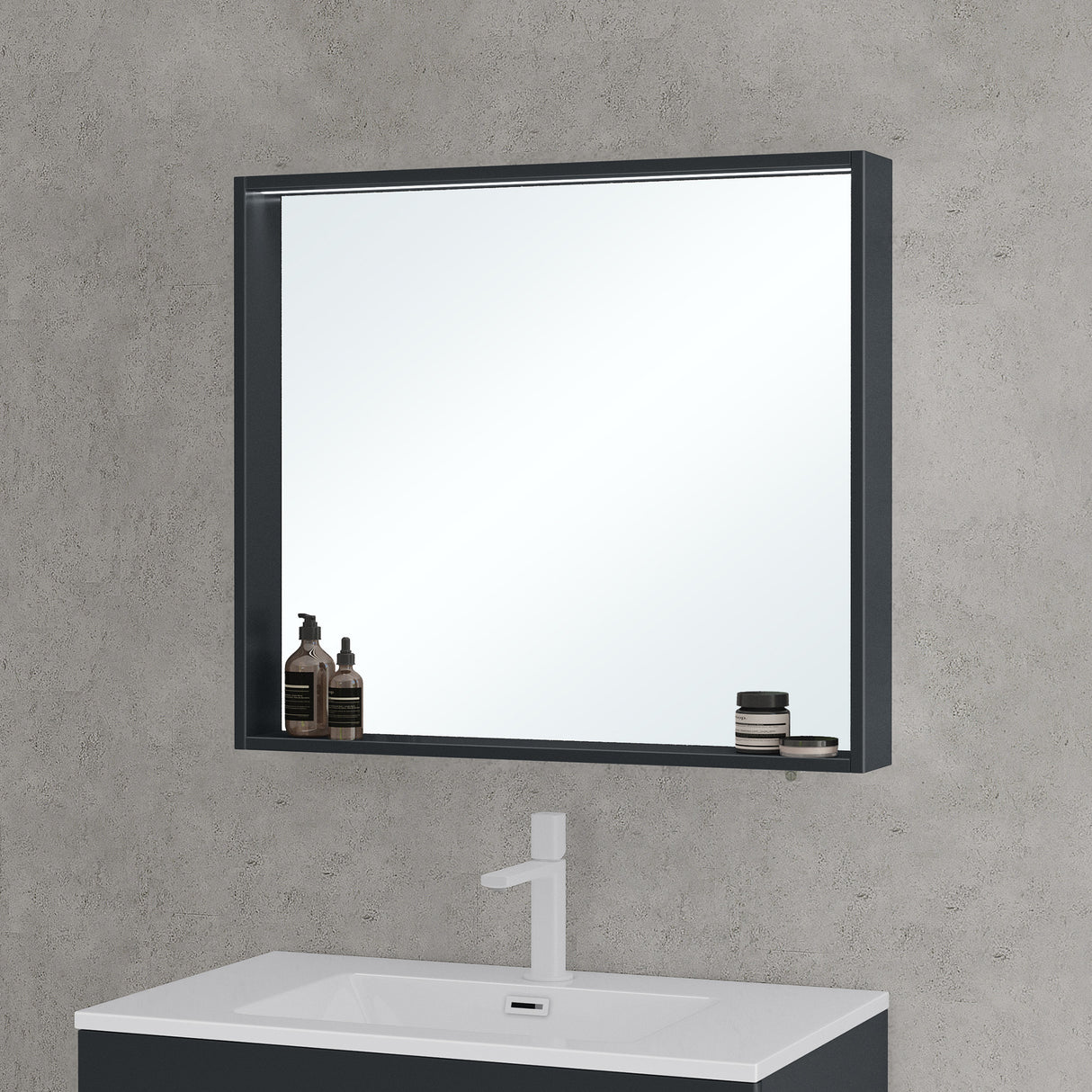 glasvilla Espejo armario de baño con iluminación armario de baño armario colgante espejo de baño Espejo armario-01