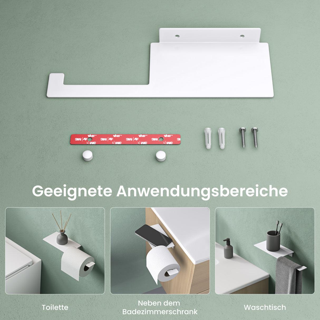 Glasvilla Design Portarrollos de Acero Inoxidable Lino-01 – Minimalismo Elegante para Baños Modernos