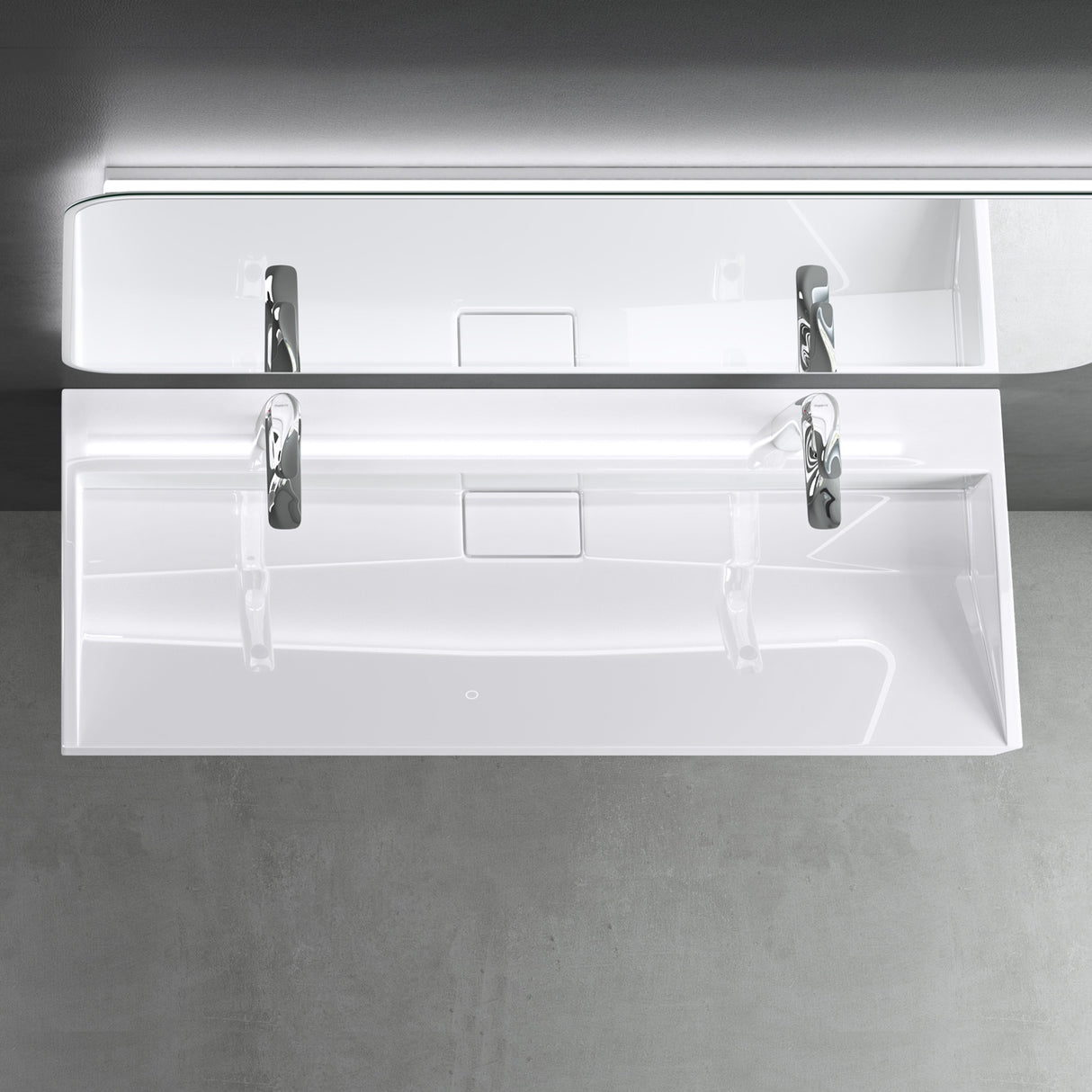 glasvilla Lavabo da Appoggio da Marmo fuso Lavabo Bagno Sospeso Lavandino Bagno Rettangolare Scarico Incluso Colossum19