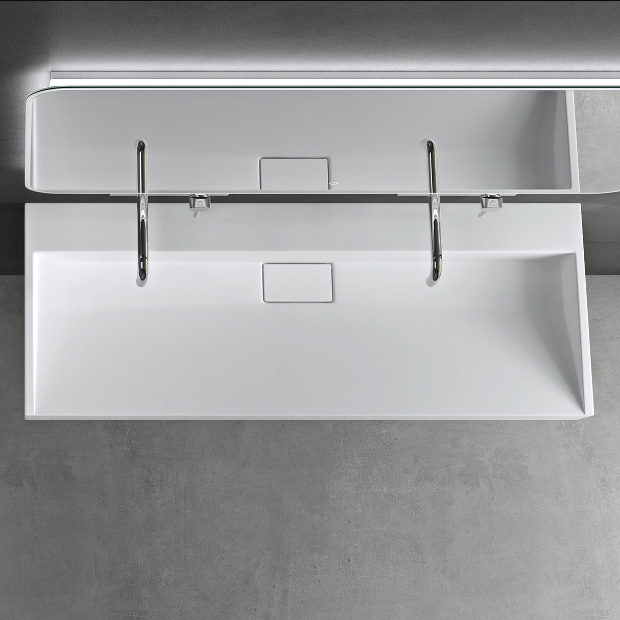 glasvilla Lavabo da Appoggio da Marmo fuso Lavabo Bagno Sospeso Lavandino Bagno Rettangolare Scarico Incluso Colossum19