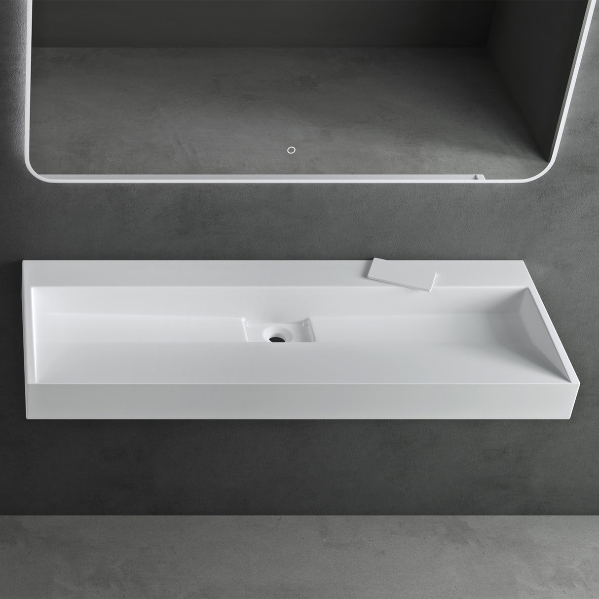 glasvilla Lavabo da Appoggio da Marmo fuso Lavabo Bagno Sospeso Lavandino Bagno Rettangolare Scarico Incluso Colossum19