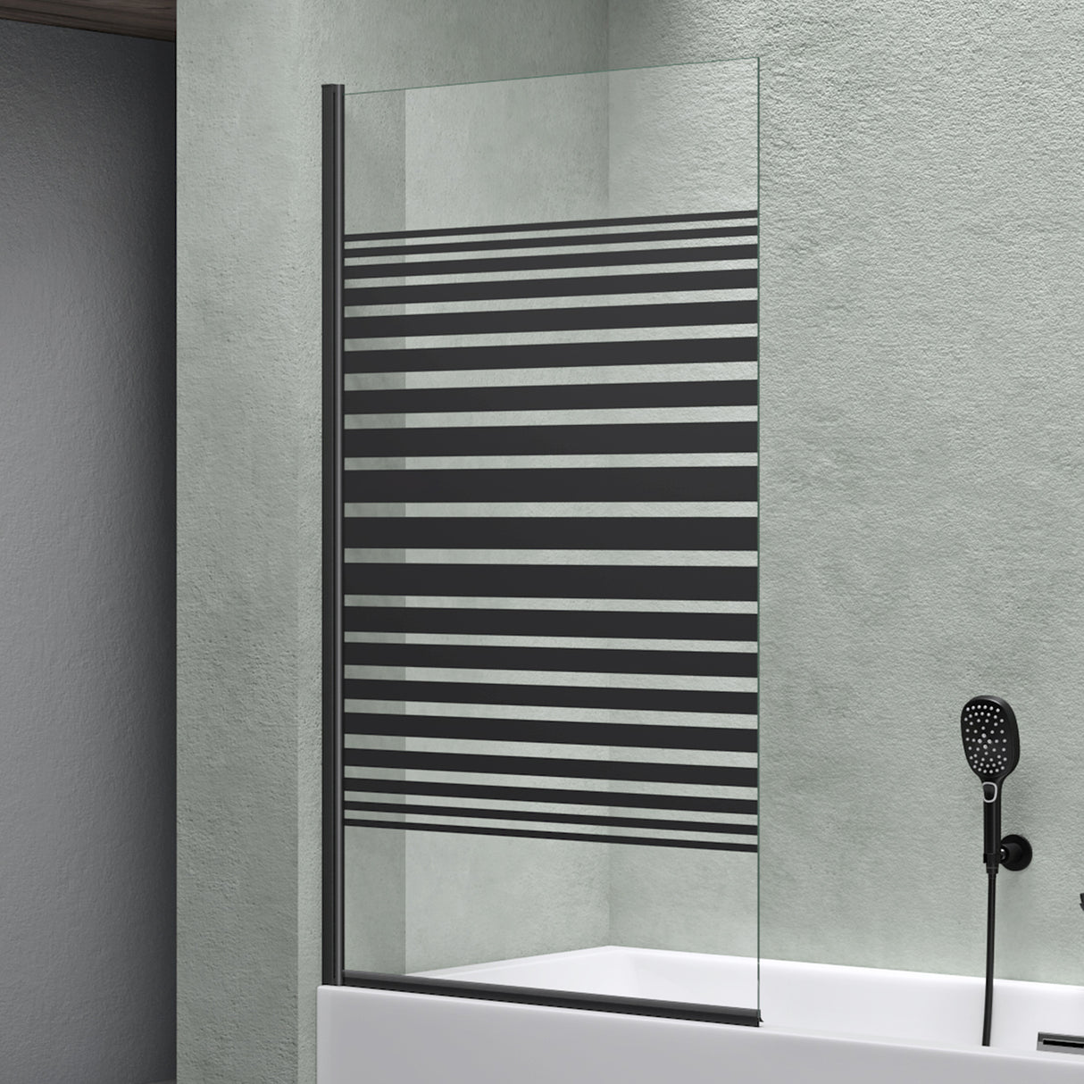 glasvilla Duschwand para bañera Bañerawand vidrio de seguridad con sellado NANO mampara de bañera accesorio de bañera 80x140cm Cortona201