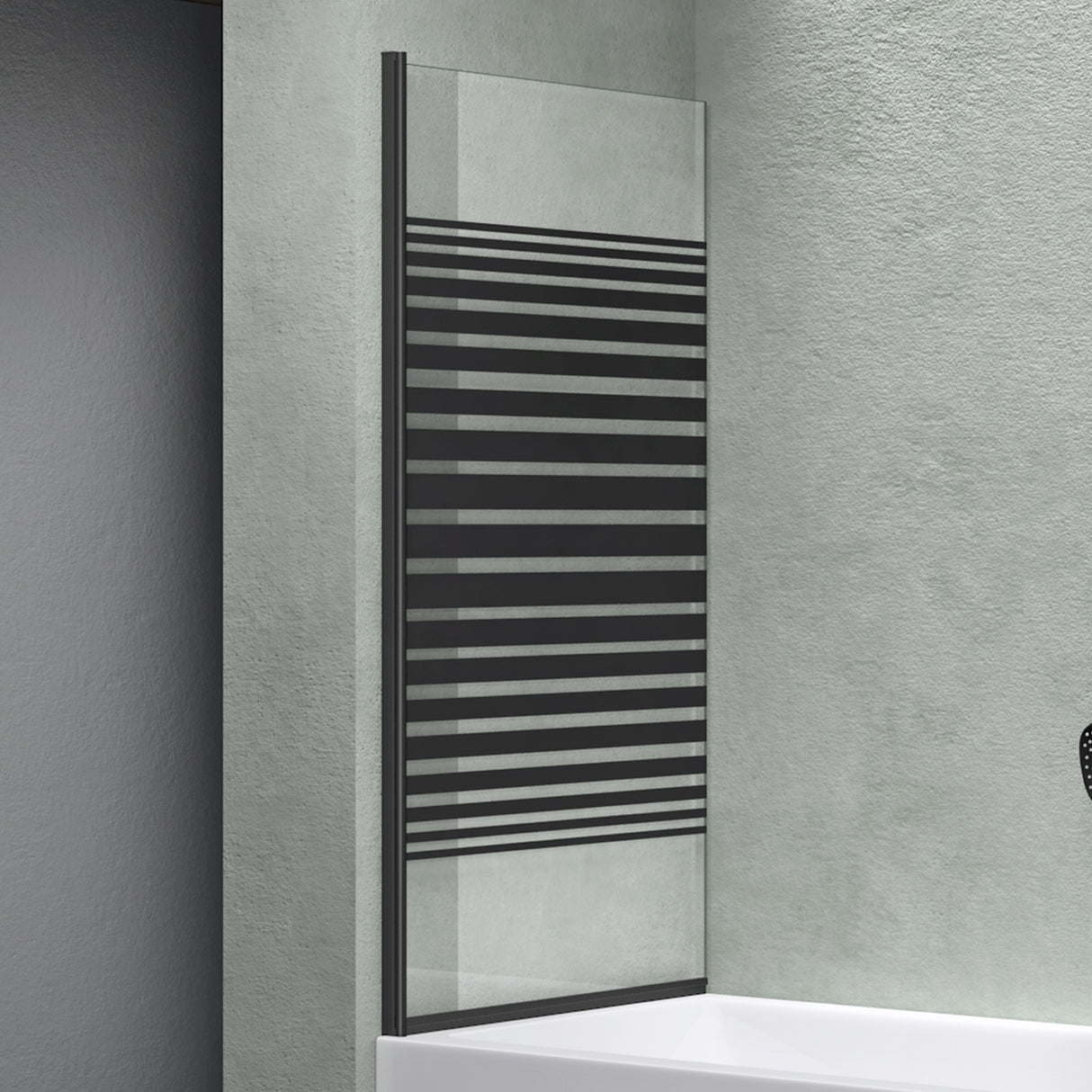 glasvilla Duschwand para bañera Bañerawand vidrio de seguridad con sellado NANO mampara de bañera accesorio de bañera 80x140cm Cortona201