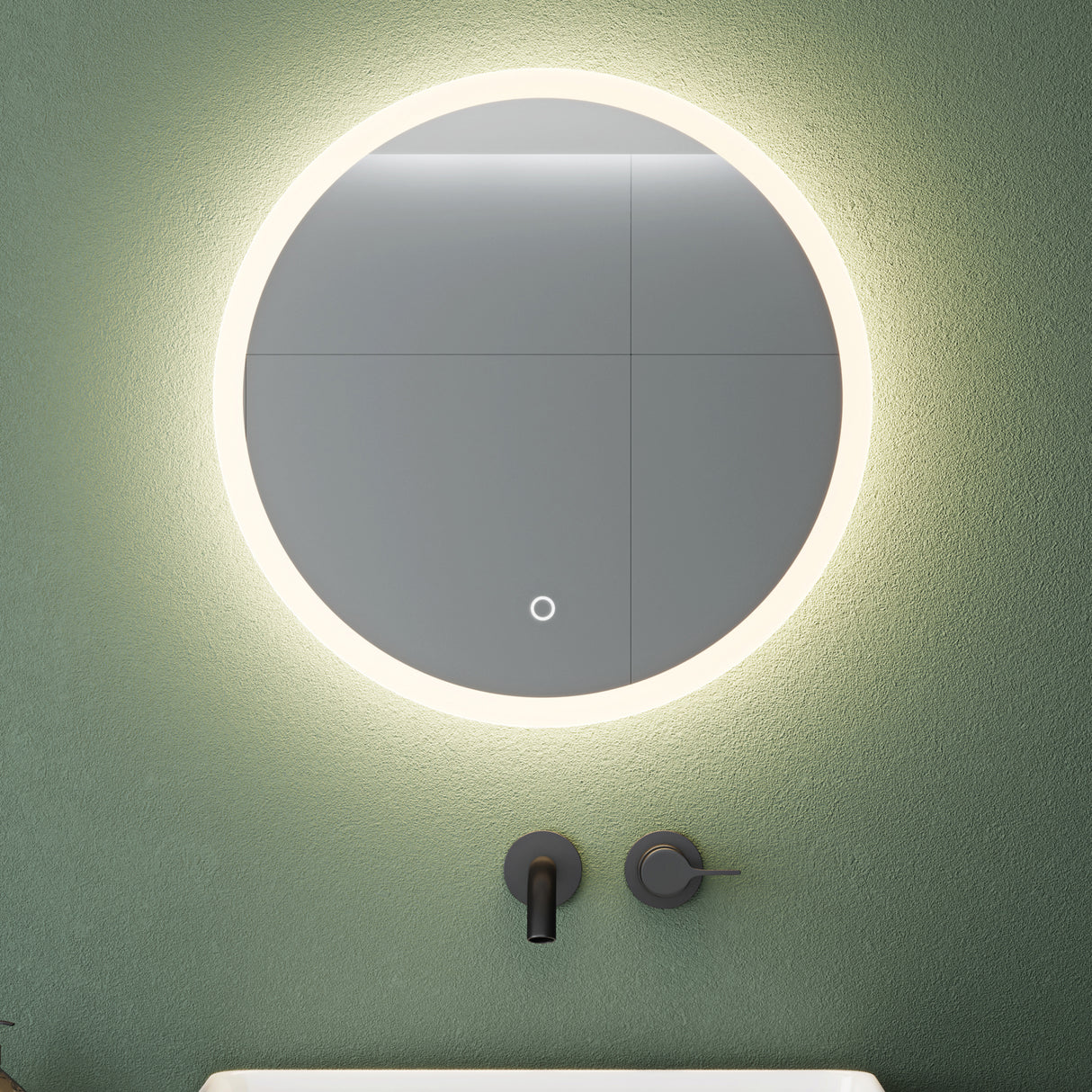 glasvilla Wandspiegel Badezimmer Spiegel LED runder Lichtspiepgel LED Bad-Spiegel mit Touchschalter, Antibeschlag durch Antifog-Schicht LED-Spiegel 05