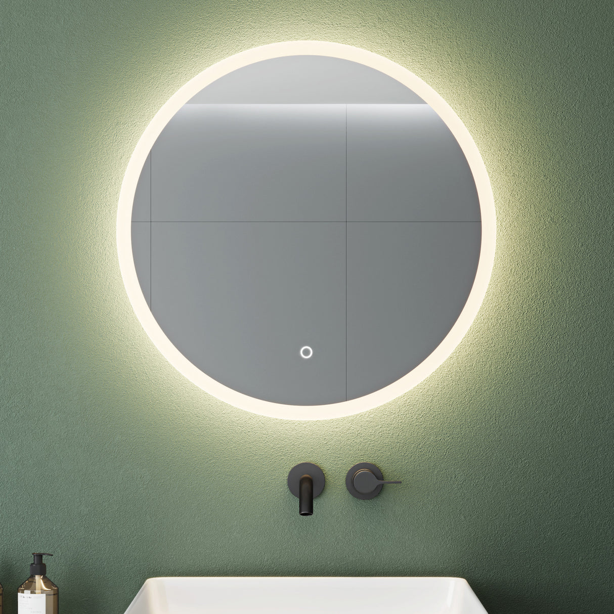 glasvilla Wandspiegel Badezimmer Spiegel LED runder Lichtspiepgel LED Bad-Spiegel mit Touchschalter, Antibeschlag durch Antifog-Schicht LED-Spiegel 05