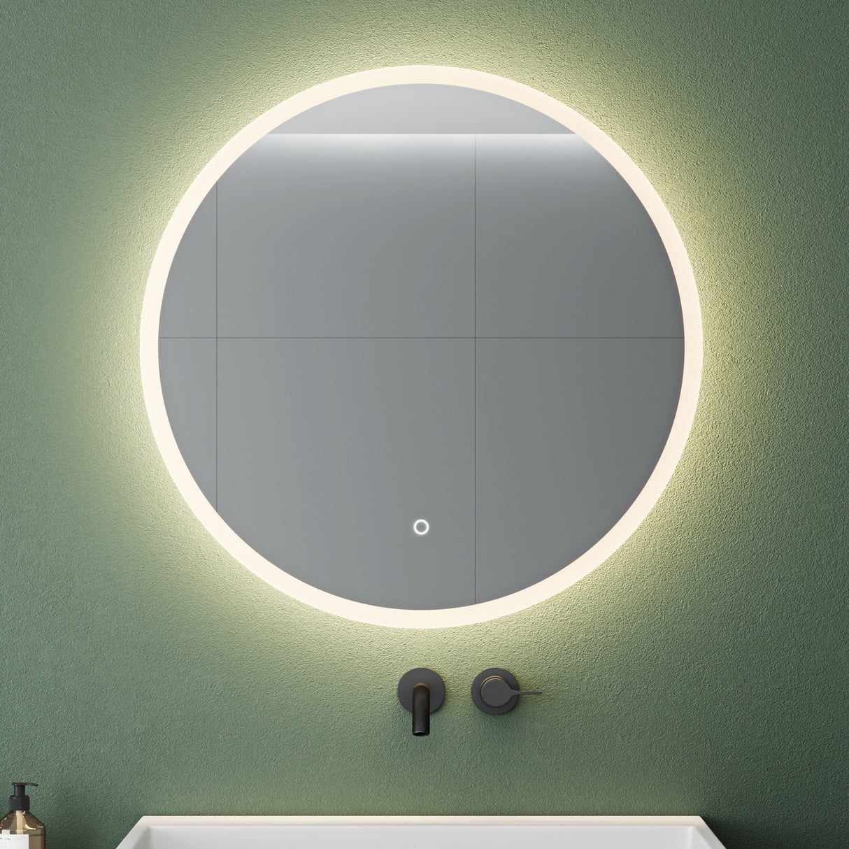 glasvilla Wandspiegel Badezimmer Spiegel LED runder Lichtspiepgel LED Bad-Spiegel mit Touchschalter, Antibeschlag durch Antifog-Schicht LED-Spiegel 05