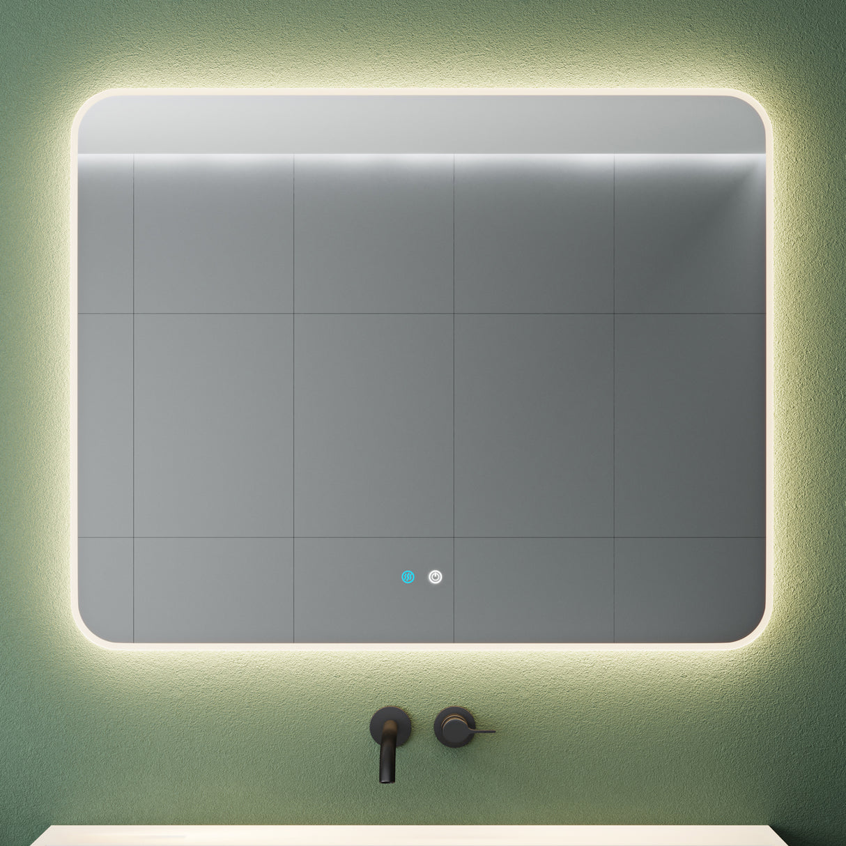 Glasvilla Design Espejo LED de Baño con Touch y Antivaho – Luz Regulable con Memoria Premium