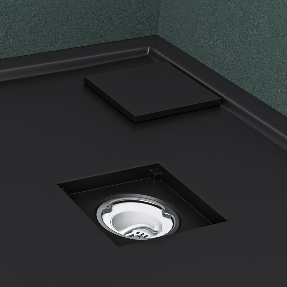 glasvilla Receveur de Douche en Solid Surface Bac à Douche Ultra-Plat Antidérapant Geoma08