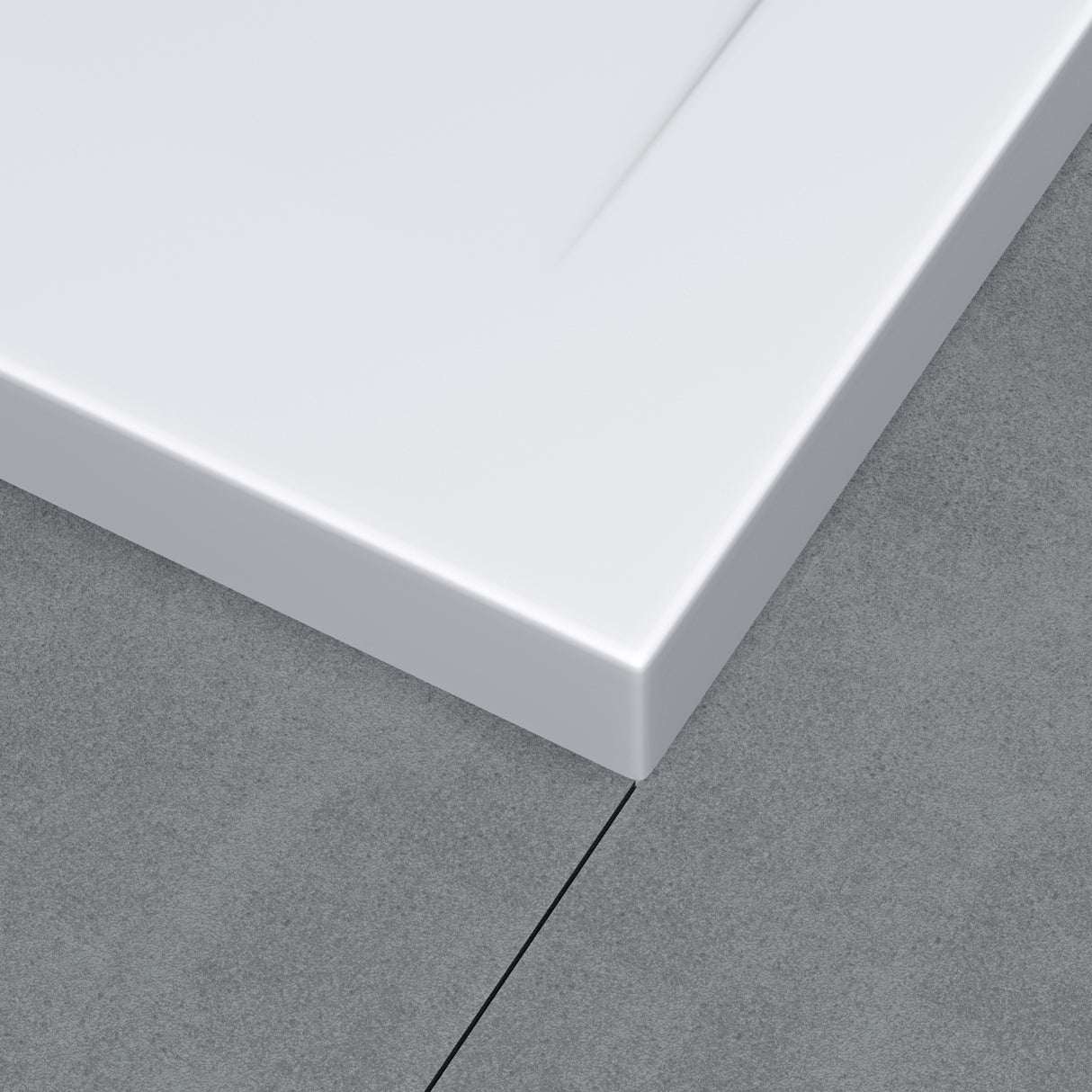 glasvilla Receveur de Douche en Solid Surface Bac à Douche Ultra-Plat Antidérapant Geoma08