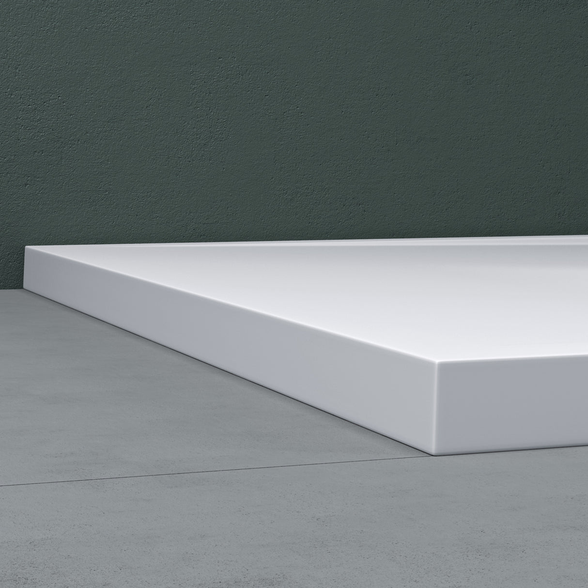 glasvilla Receveur de Douche en Solid Surface Bac à Douche Ultra-Plat Antidérapant Geoma08