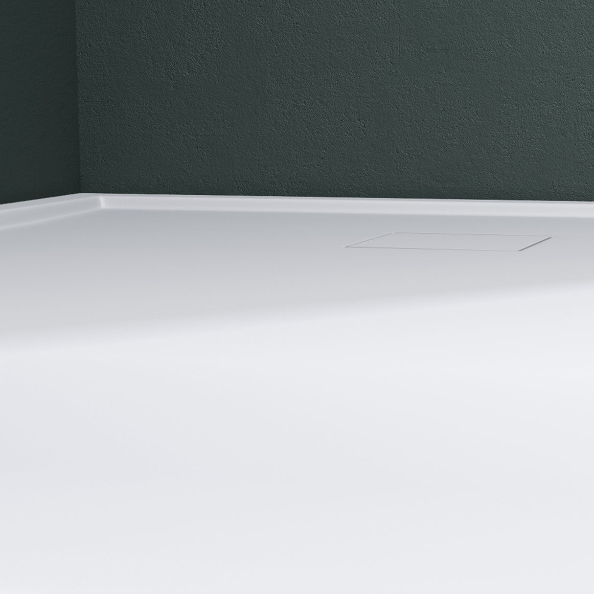 glasvilla Receveur de Douche en Solid Surface Bac à Douche Ultra-Plat Antidérapant Geoma08