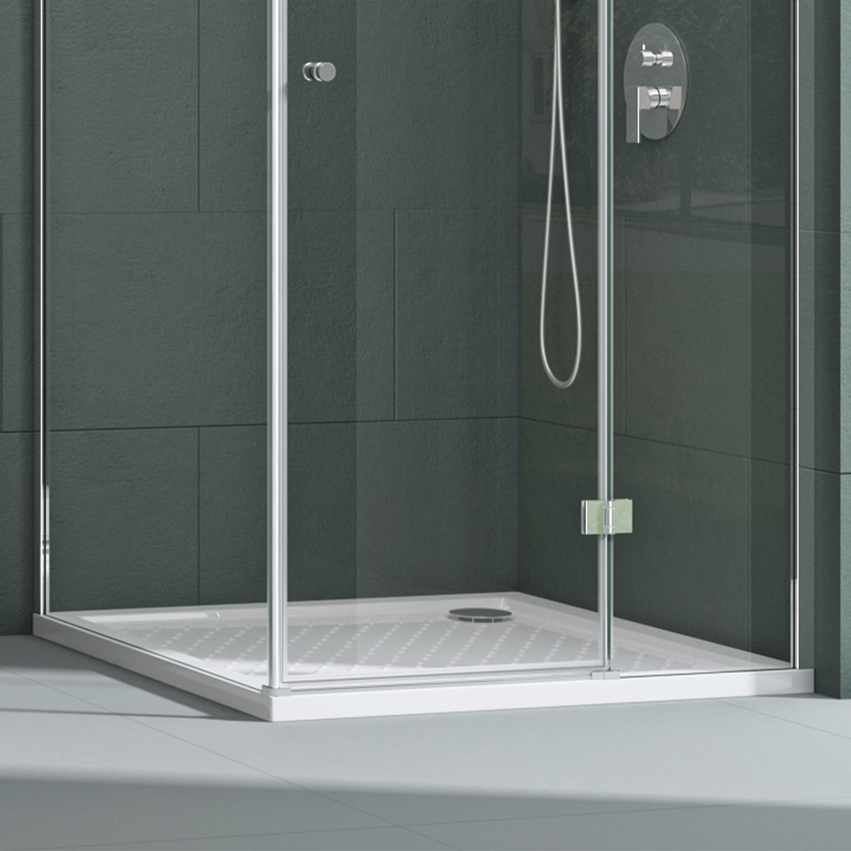 glasvilla Piatto Doccia in Acrilico Piatto Doccia Quadrato Antiscivolo Lucia