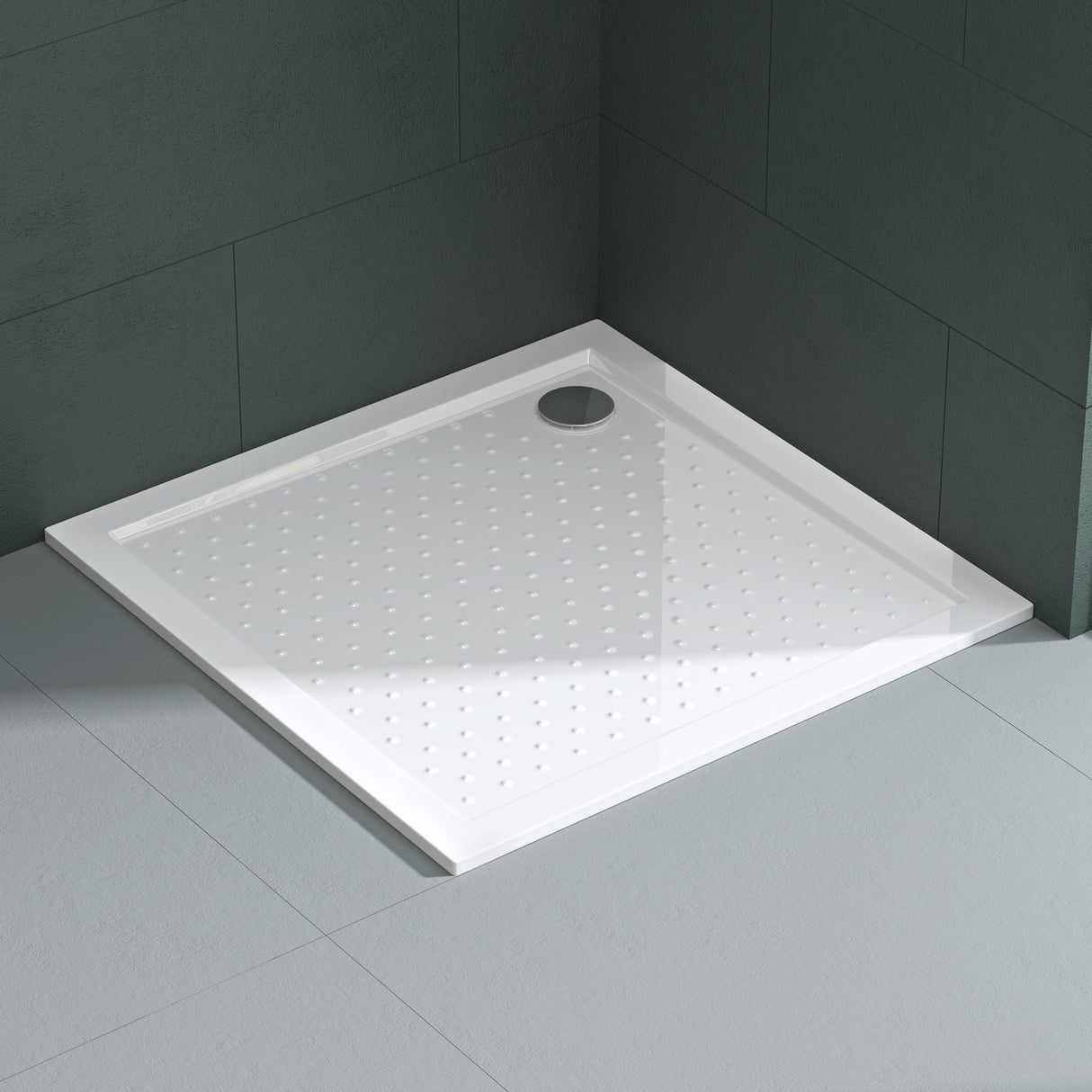 glasvilla Piatto Doccia in Acrilico Piatto Doccia Quadrato Antiscivolo Lucia