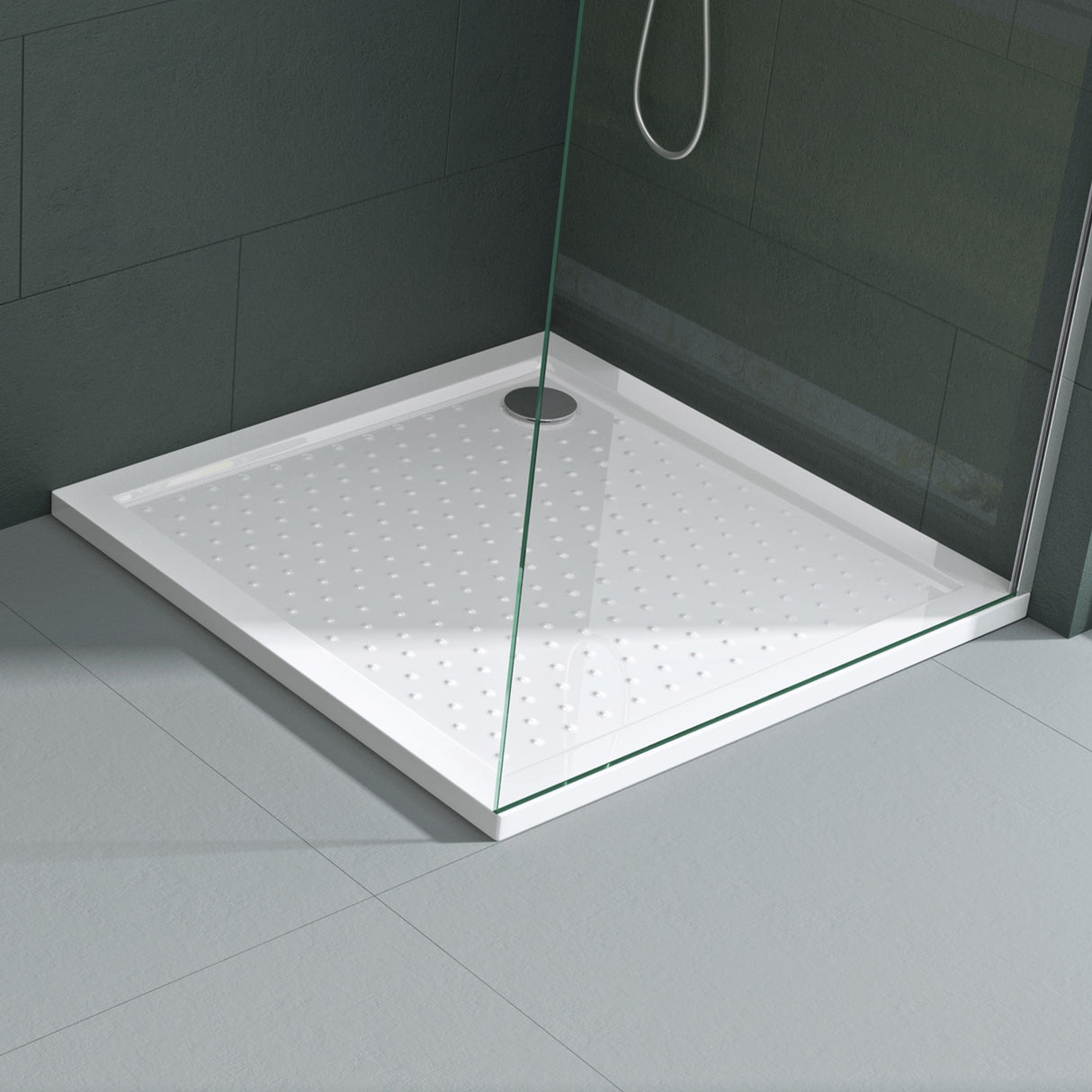 glasvilla Piatto Doccia in Acrilico Piatto Doccia Quadrato Antiscivolo Lucia