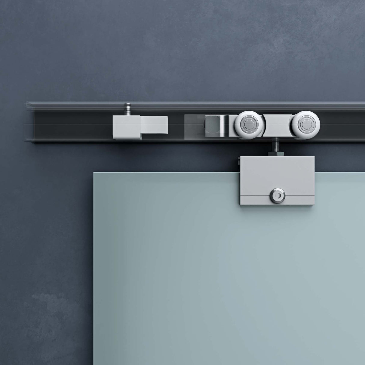 glasvilla Porta Scorrevole in Vetro 8mm, Porta Scorrevole in Vetro di Sicurezza ESG con Maniglia per Bagno Cucina Studio Ufficio, Altezza 2050 mm, Amalfi