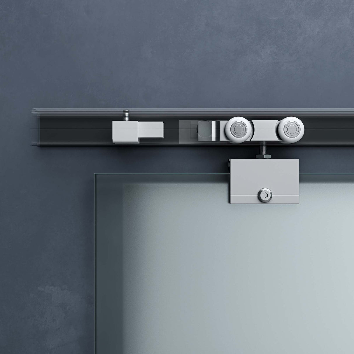 glasvilla Porta Scorrevole in Vetro 8mm, Porta Scorrevole in Vetro di Sicurezza ESG con Maniglia per Bagno Cucina Studio Ufficio, Altezza 2050 mm, Amalfi