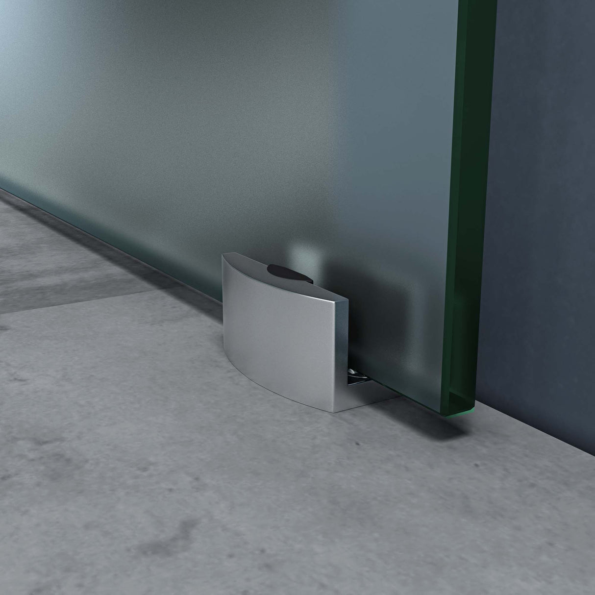 Ensemble complet de porte coulissante en verre Glasvilla Amalfi H : 2150 mm, type de poignée : barre, avec mécanisme de fermeture amortie, verre de sécurité trempé de 8 mm