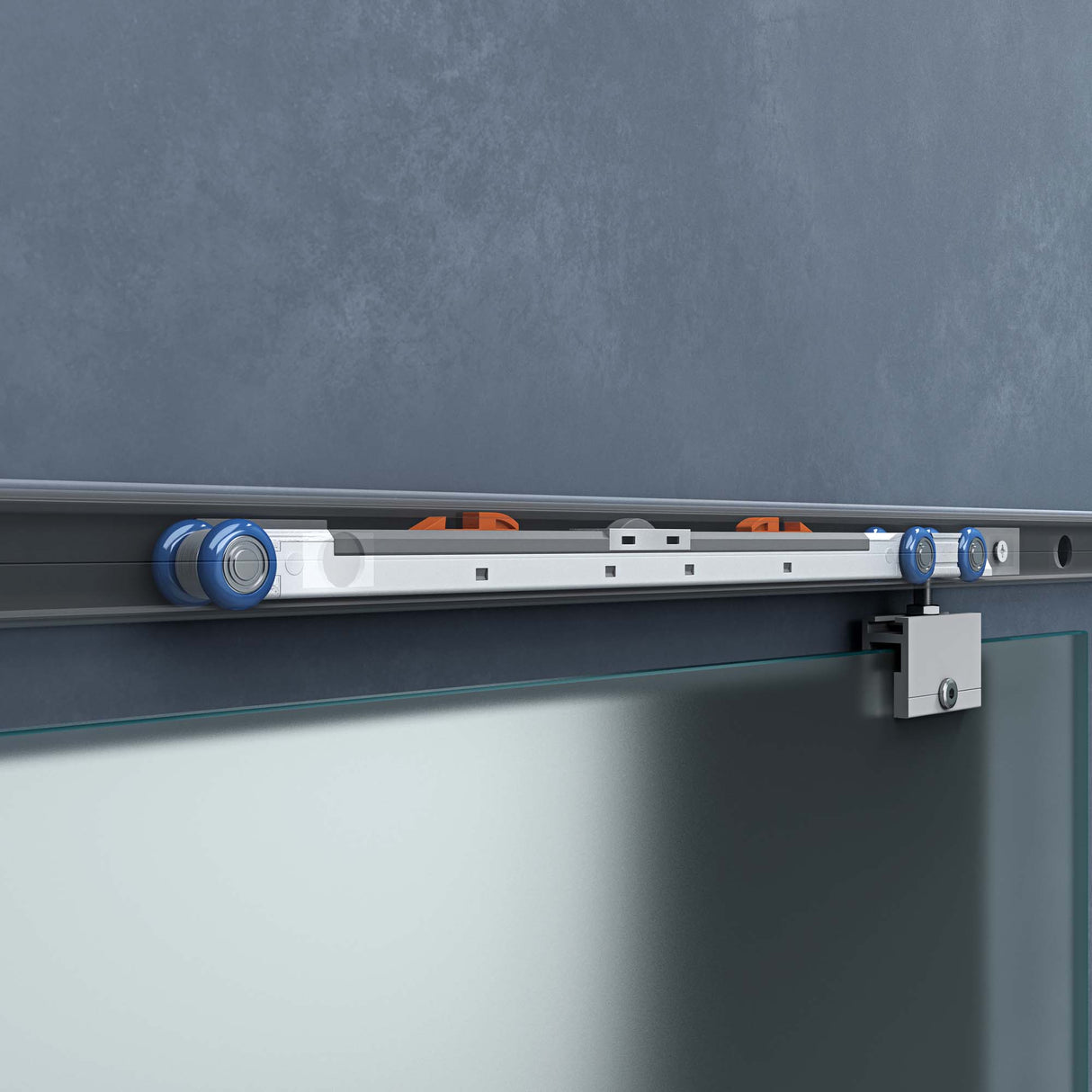 glasvilla Porta Scorrevole in Vetro 8mm, Porta Scorrevole in Vetro di Sicurezza ESG con Maniglia per Bagno Cucina Studio Ufficio, Altezza 2050 mm, Amalfi