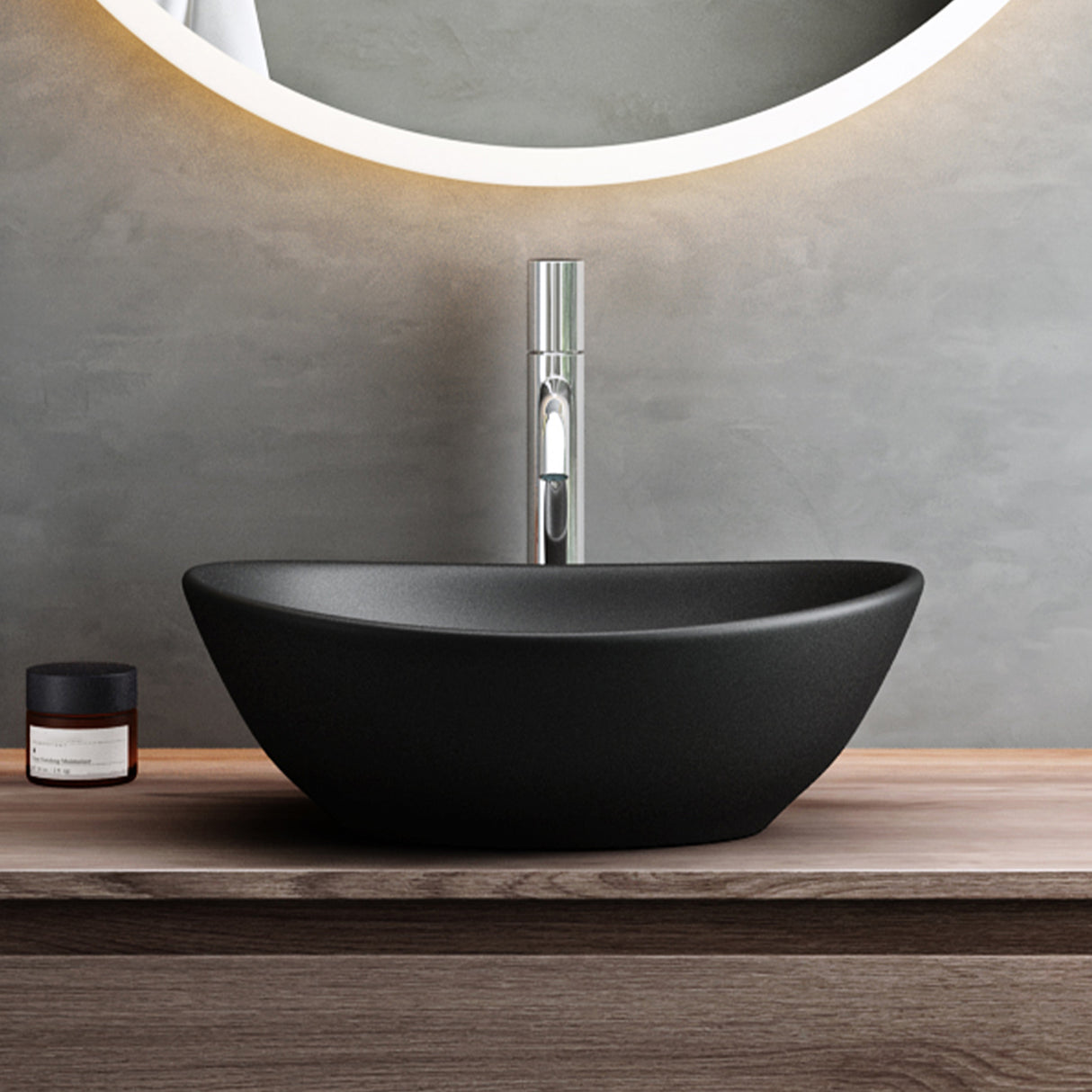 Lavabo de Encimera Glasvilla Brüssel205 Diseño Ovalado con Sellado Nano